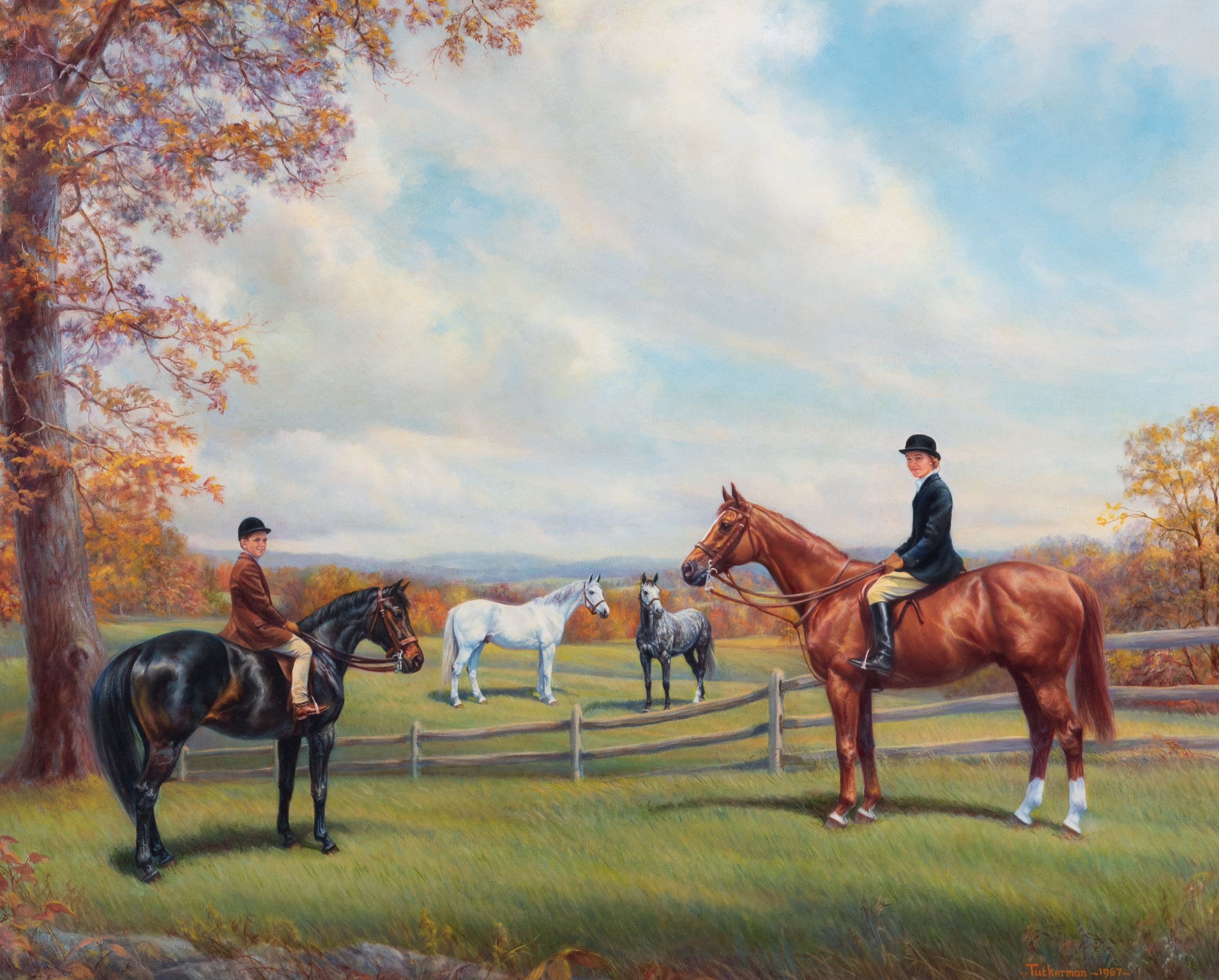 1967 Equestrian painting depicting 3b1a7e