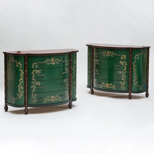 PAIR OF GEORGE III STYLE GREEN 3b1ad3