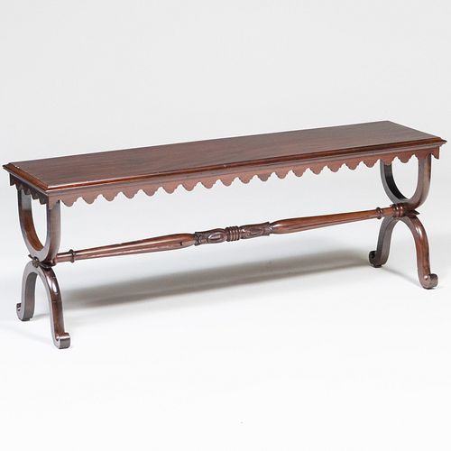 LATE REGENCY CARVED MAHOGANY 'GOTHIC'