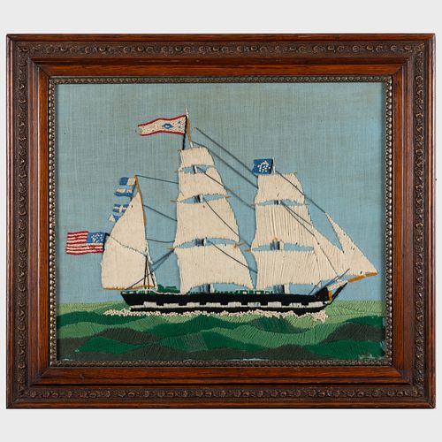 FOLK ART NEEDLEWORK OF SAILING 3b1b31