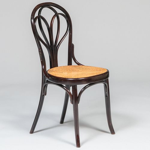 THONET STAINED BENTWOOD AND CANED