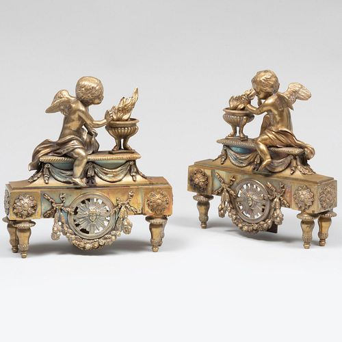 PAIR OF LOUIS XVI STYLE GILT-BRONZE