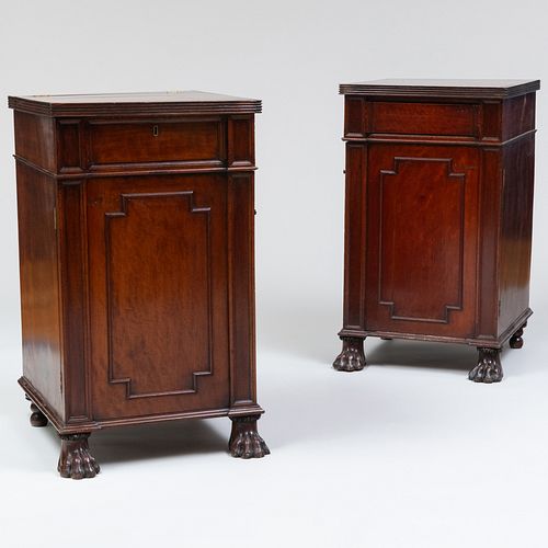 PAIR OF GEORGE III MAHOGANY PEDESTAL