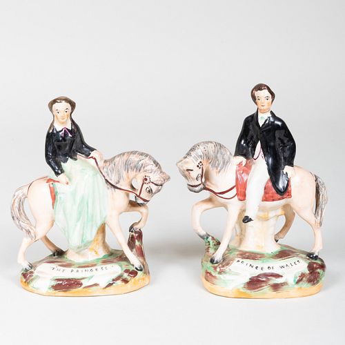 PAIR OF STAFFORDSHIRE EQUESTRIAN 3b1c20