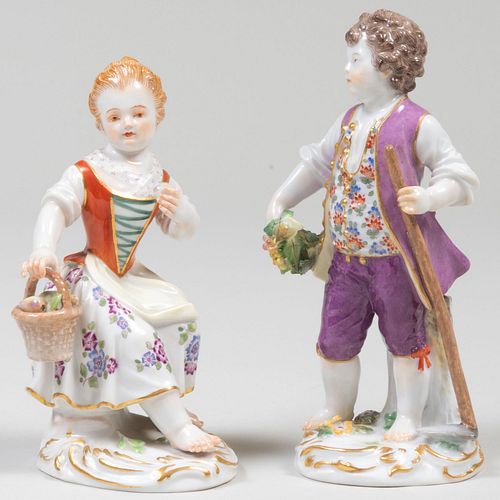 MEISSEN PORCELAIN FIGURES OF A