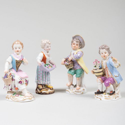 FOUR MEISSEN PORCELAIN FIGURES 3b1c24