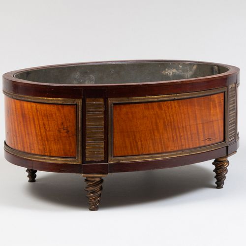 DUTCH BRASS-MOUNTED SATINWOOD OVAL