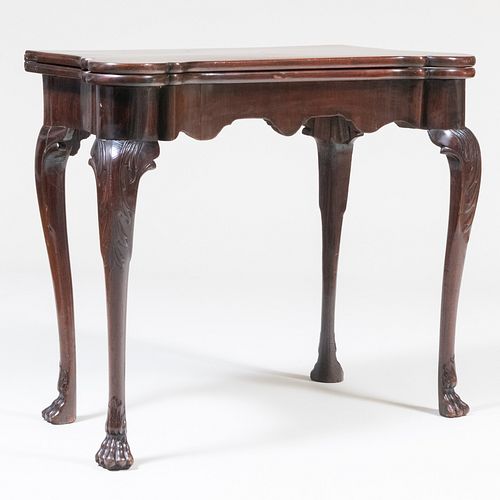 GEORGE II CARVED MAHOGANY GAMES 3b1c3d