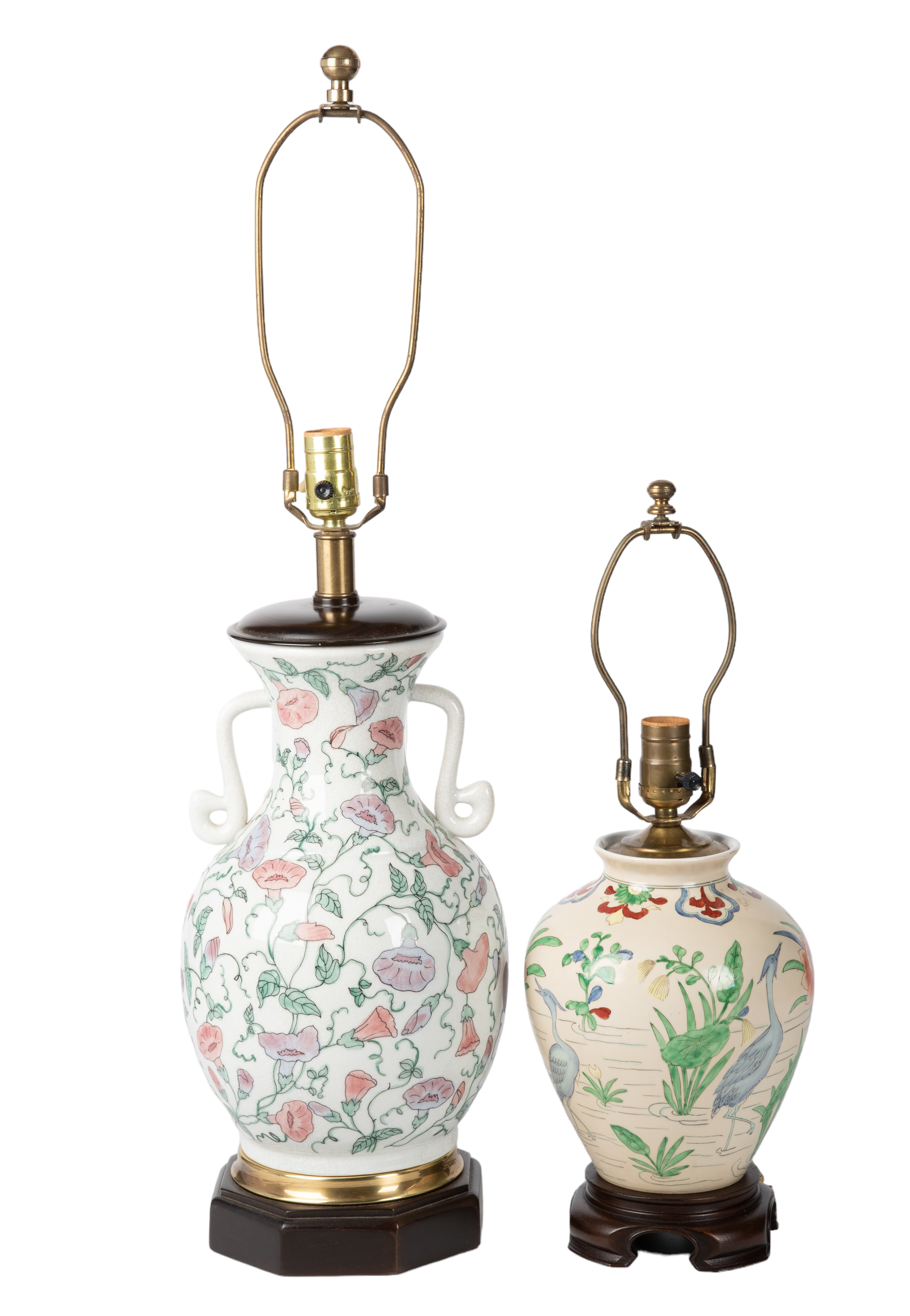  2 Asian style porcelain vases  3b1c57