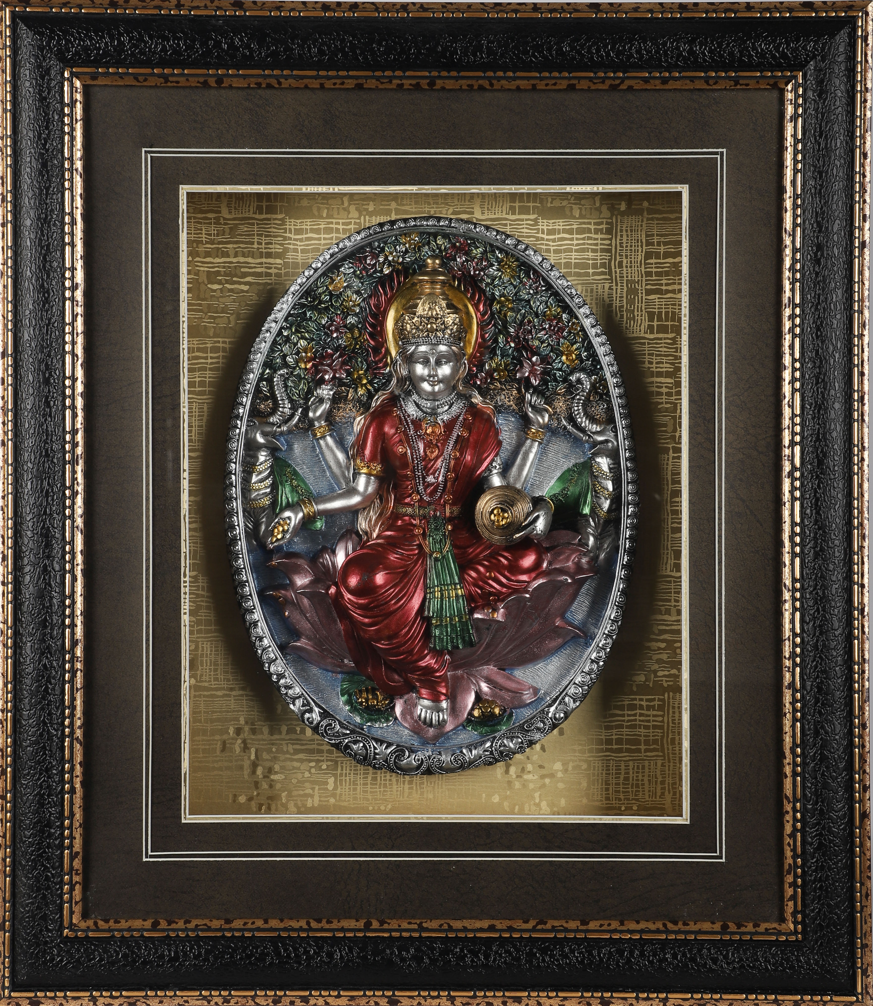 Molded plaque of Hindu goddess  3b1c61