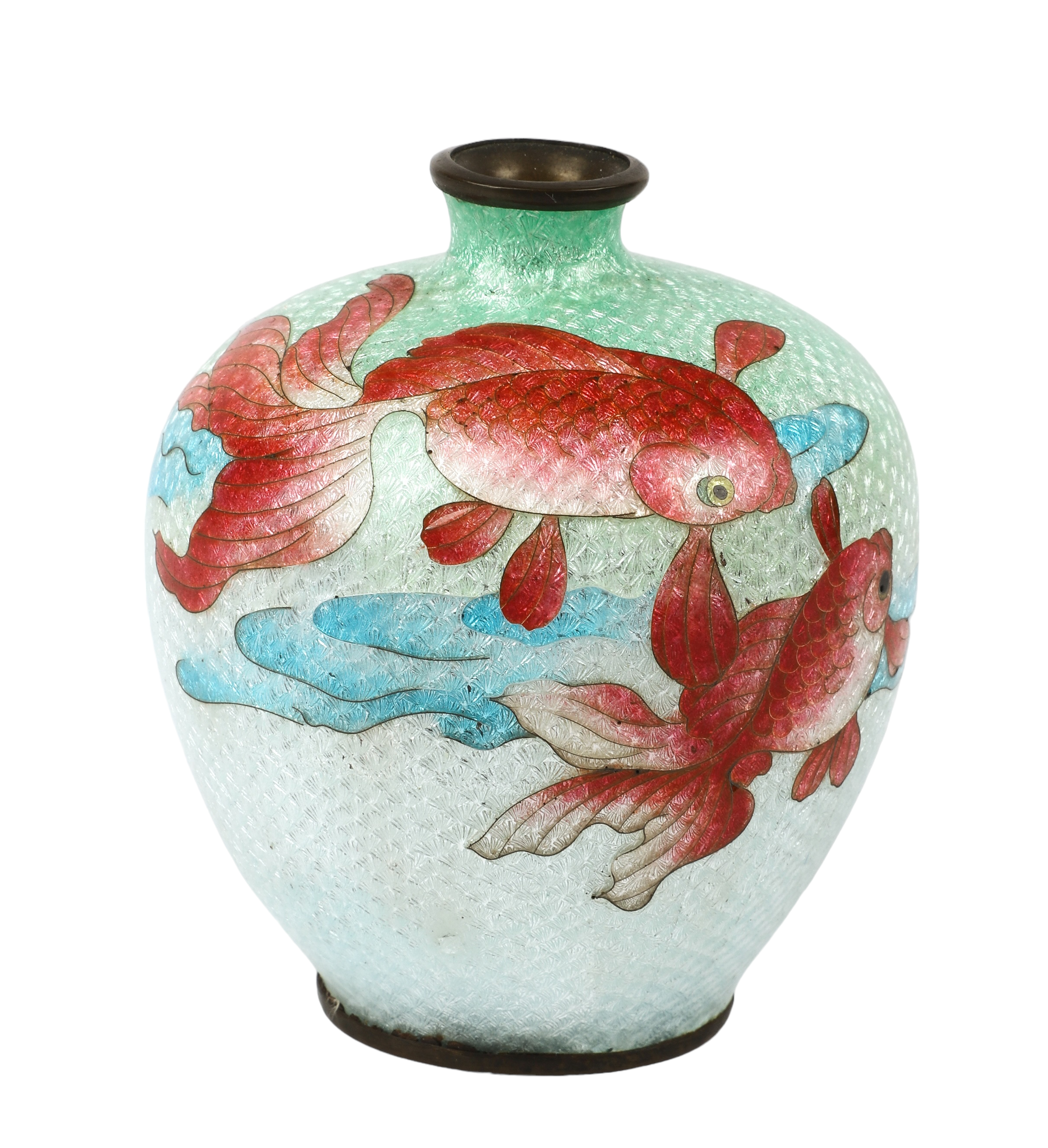 Japanese ginbari cloisonne vase  3b1c5b