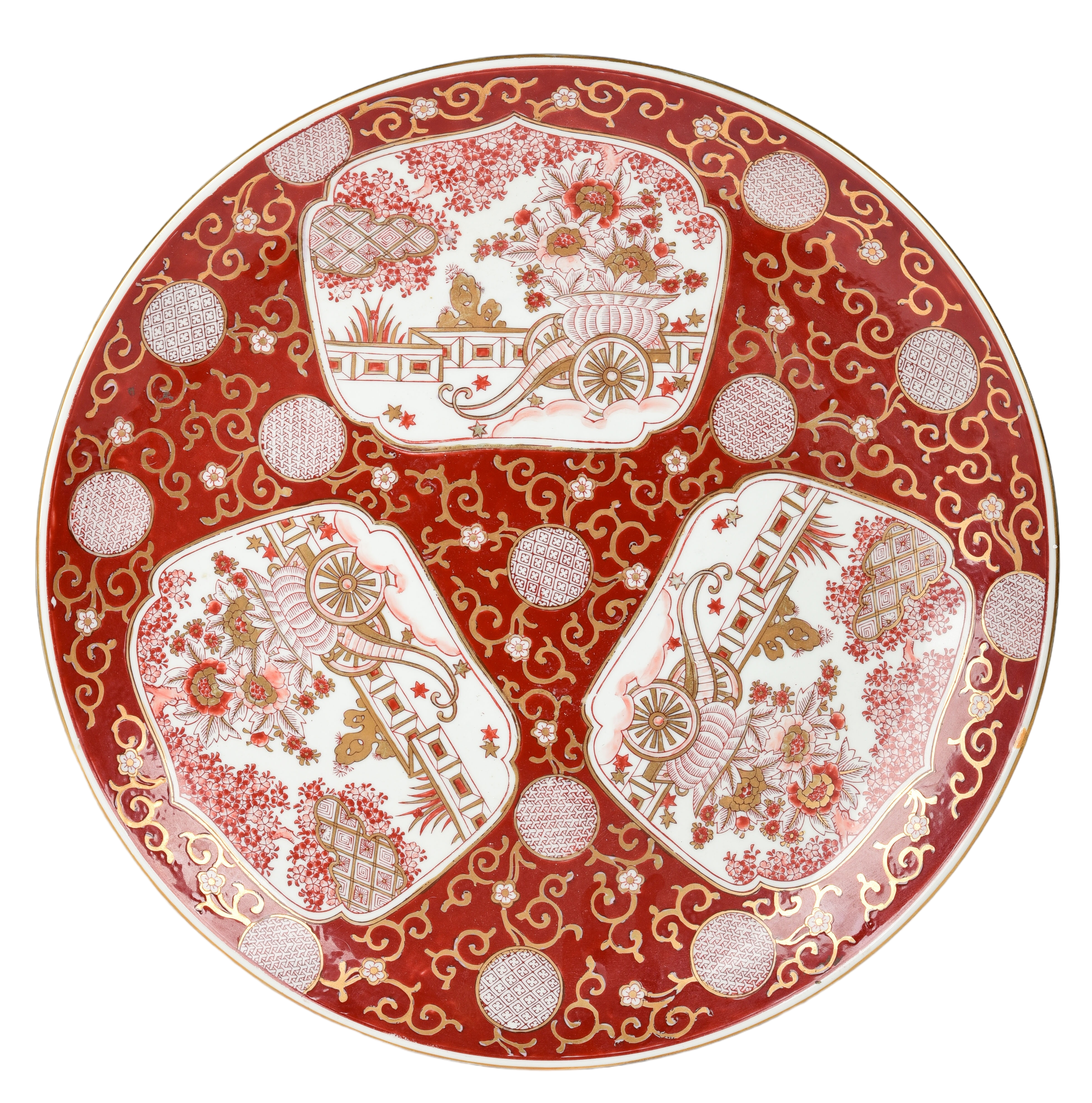 Large Japanese Kutani porcelain