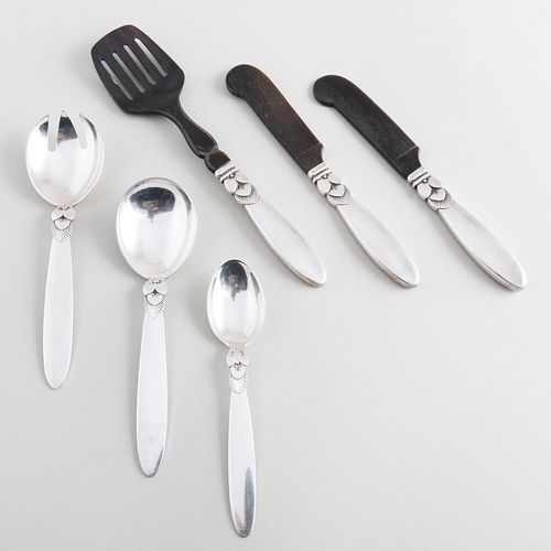 GROUP OF GEORG JENSEN SILVER CONDIMENT