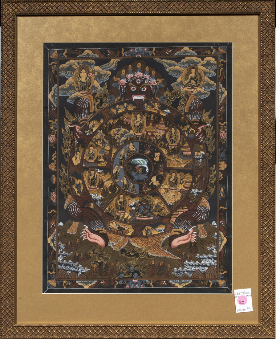 TIBETAN THANGKA Tibetan thangka  3b43e9