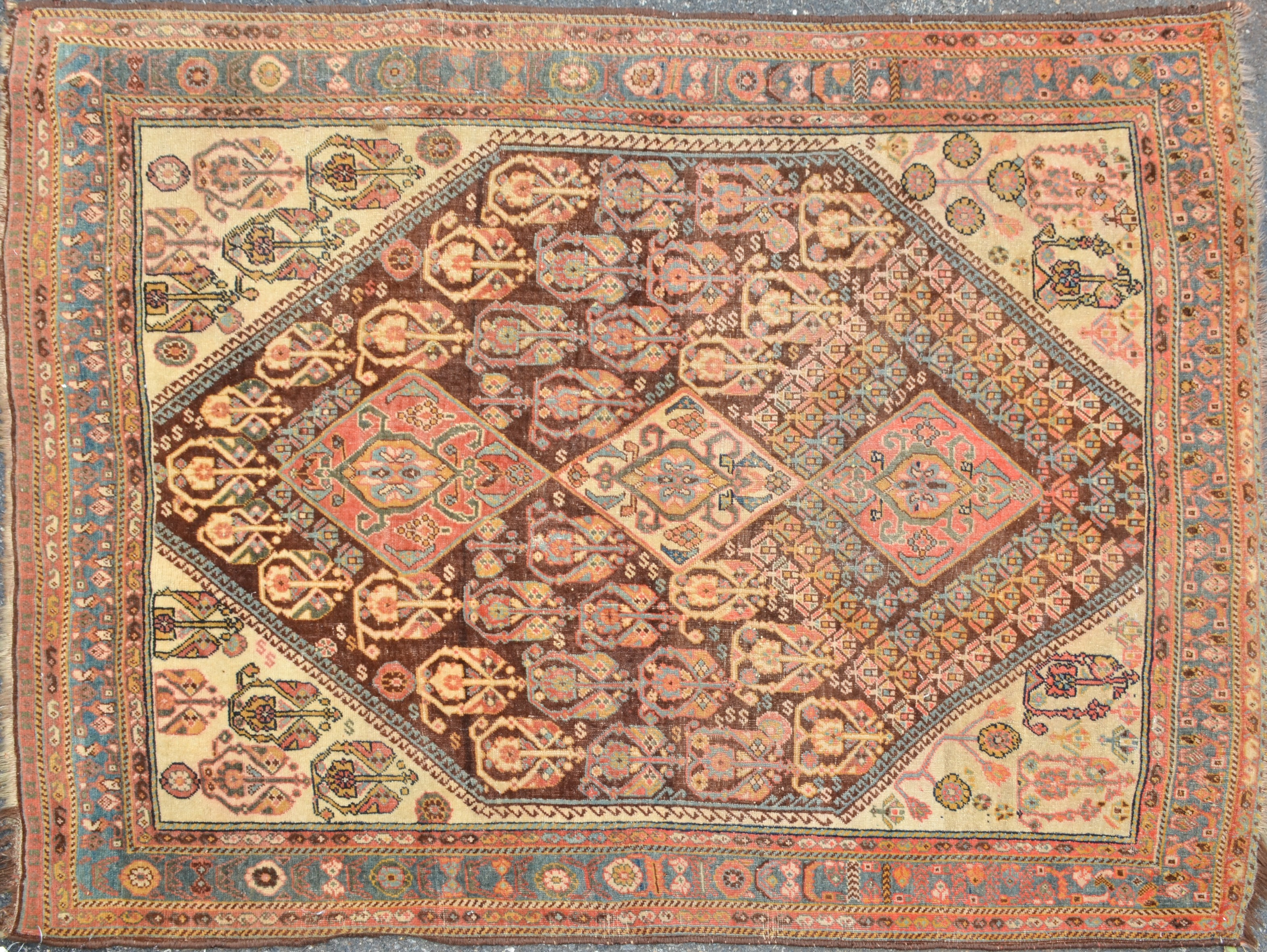 3'6" X 4'8" Antique Shiraz Khamseh