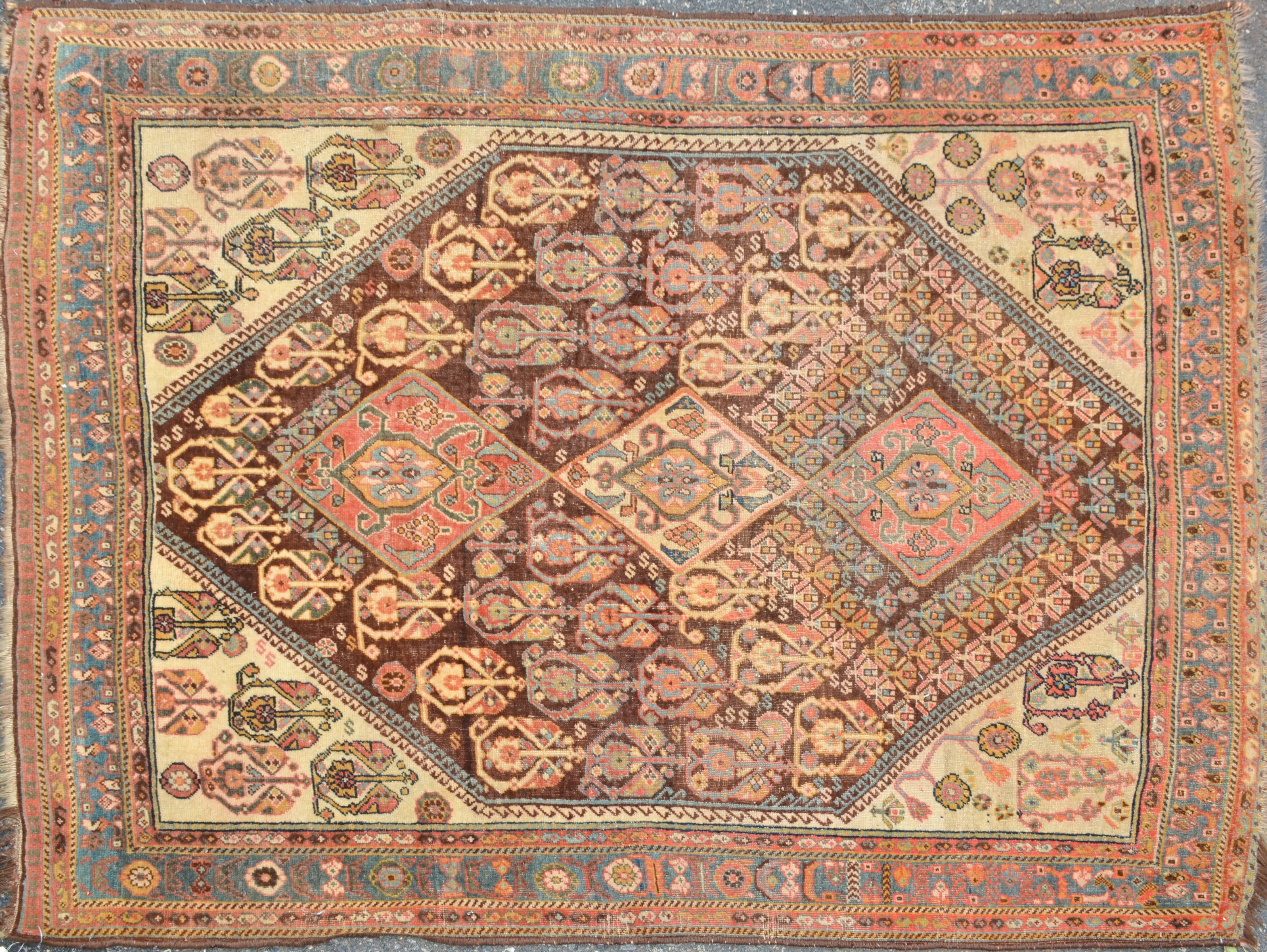 36 X 48 Antique Shiraz Khamseh Rug,