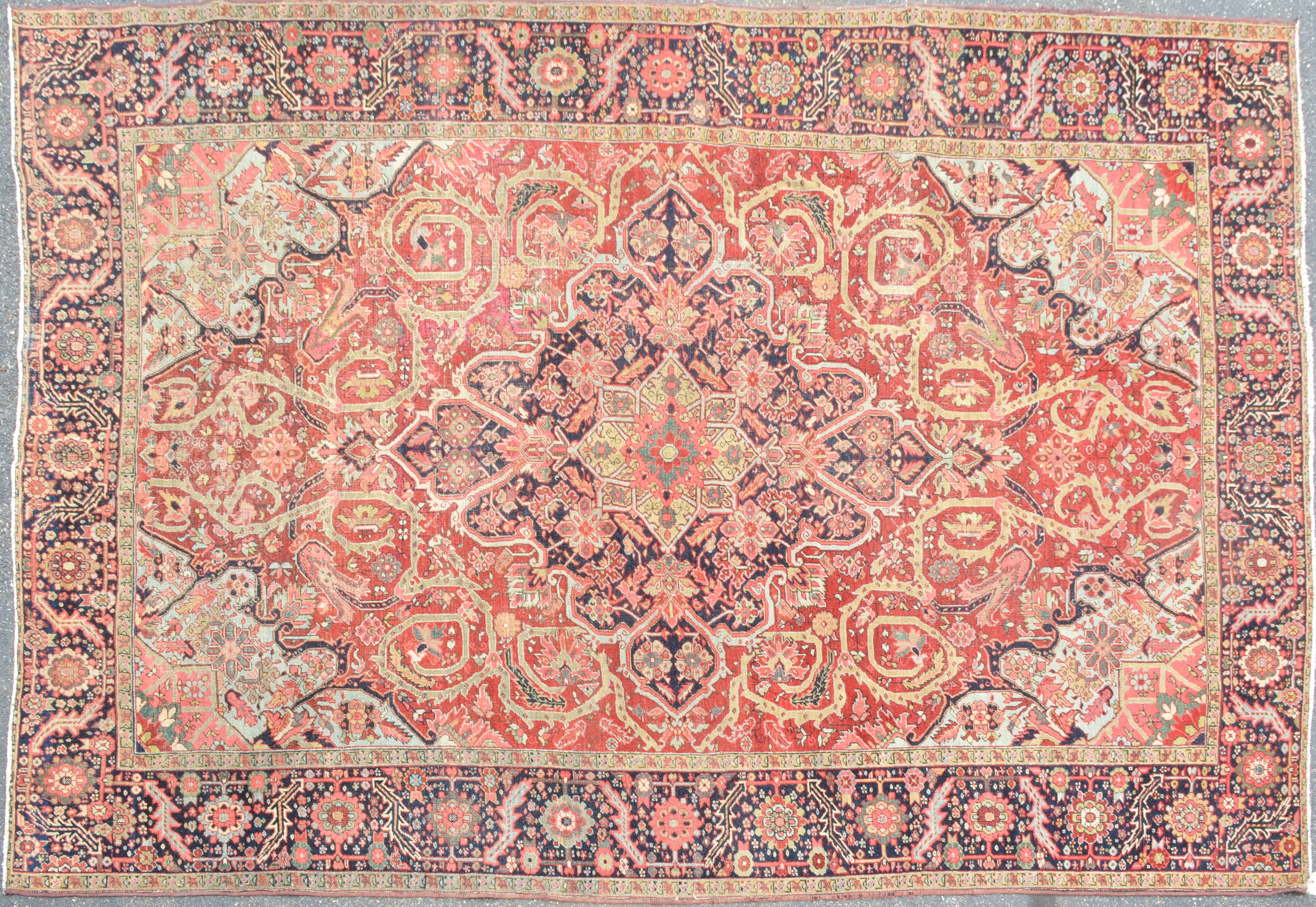 8'6" X 12'4" Antique Persian Serapi