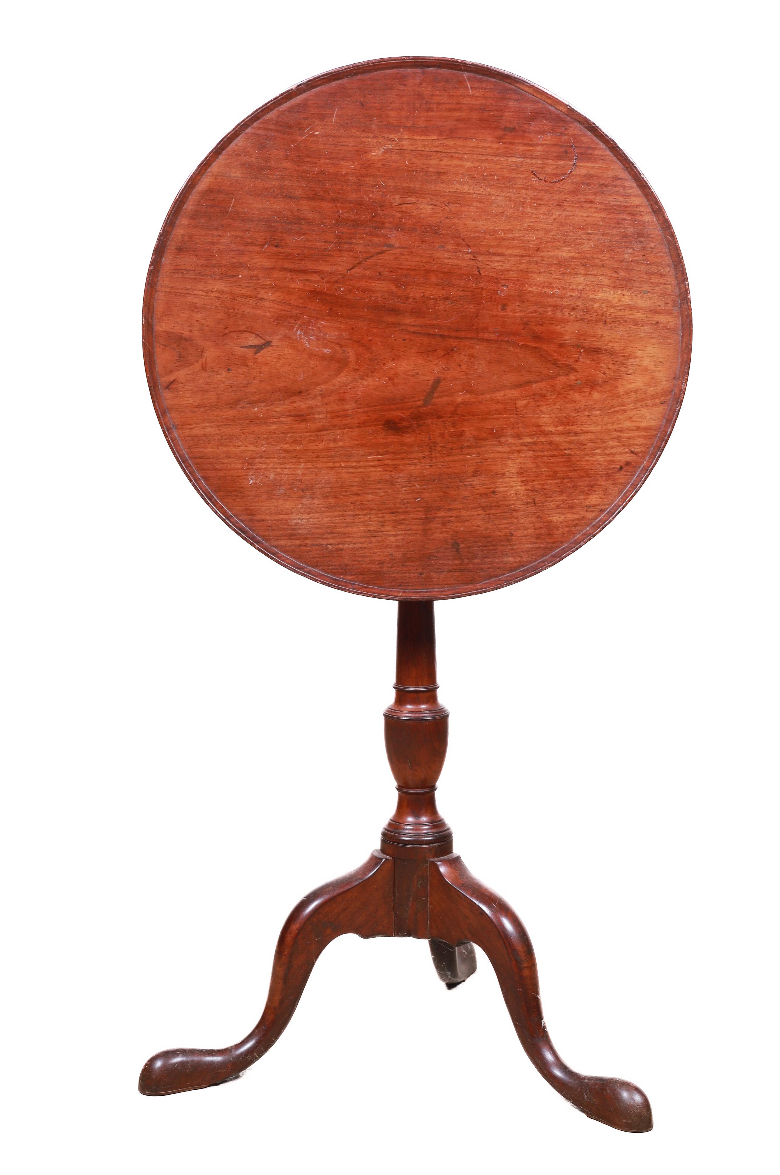 Walnut Queen Anne Birdcage Candlestand  3b443e