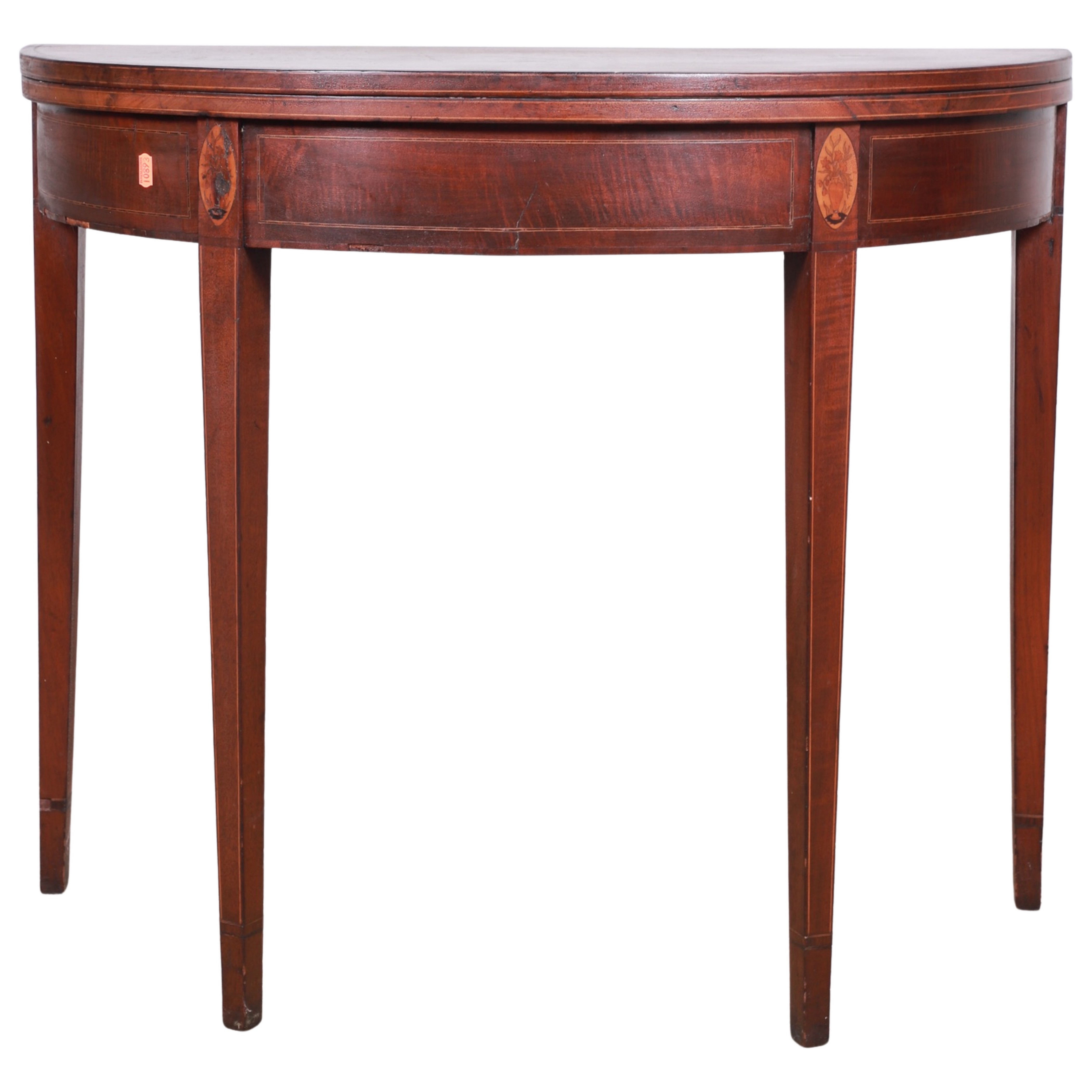 Inlaid Mahogany Demilune Federal 3b4449