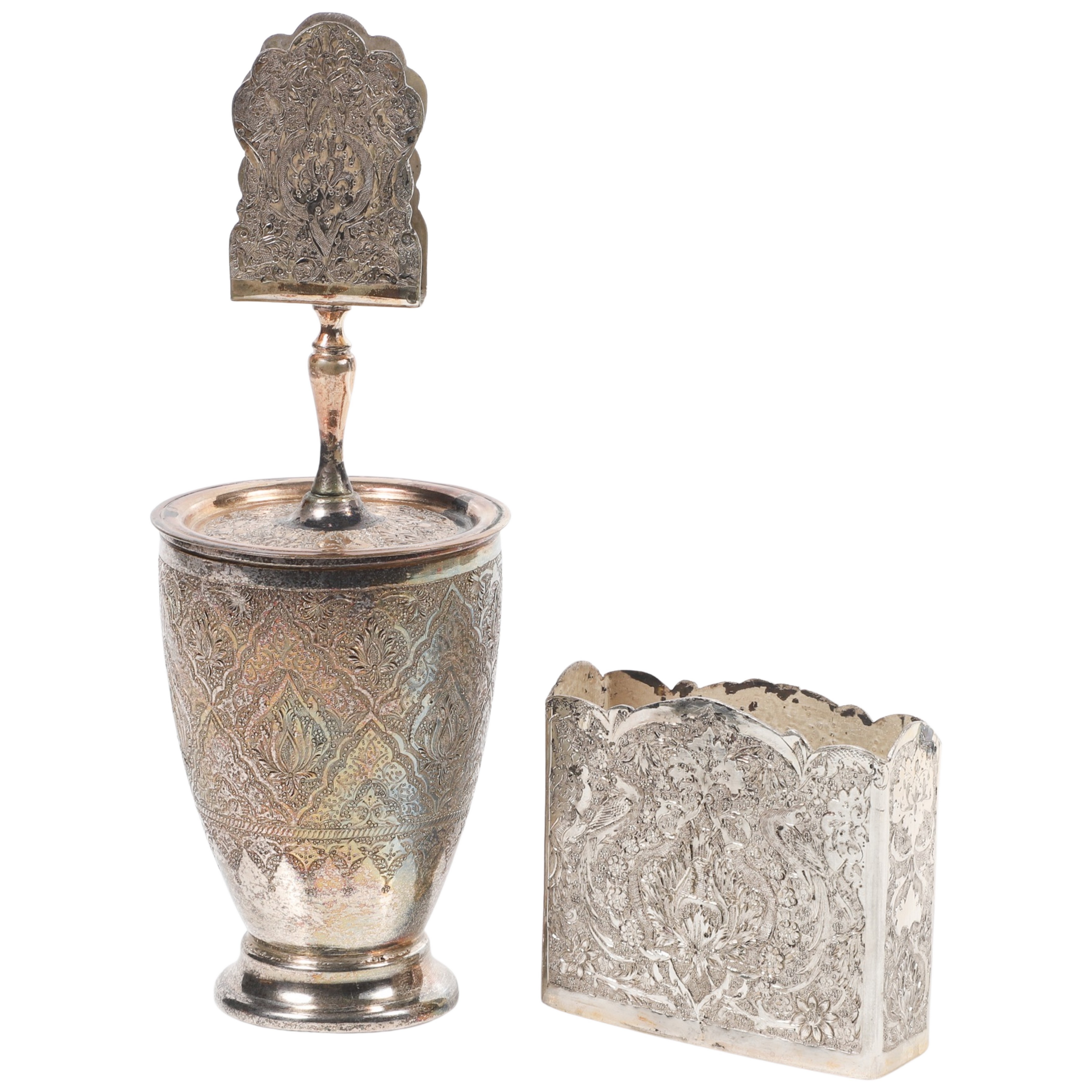 Persian silver smoking accessories