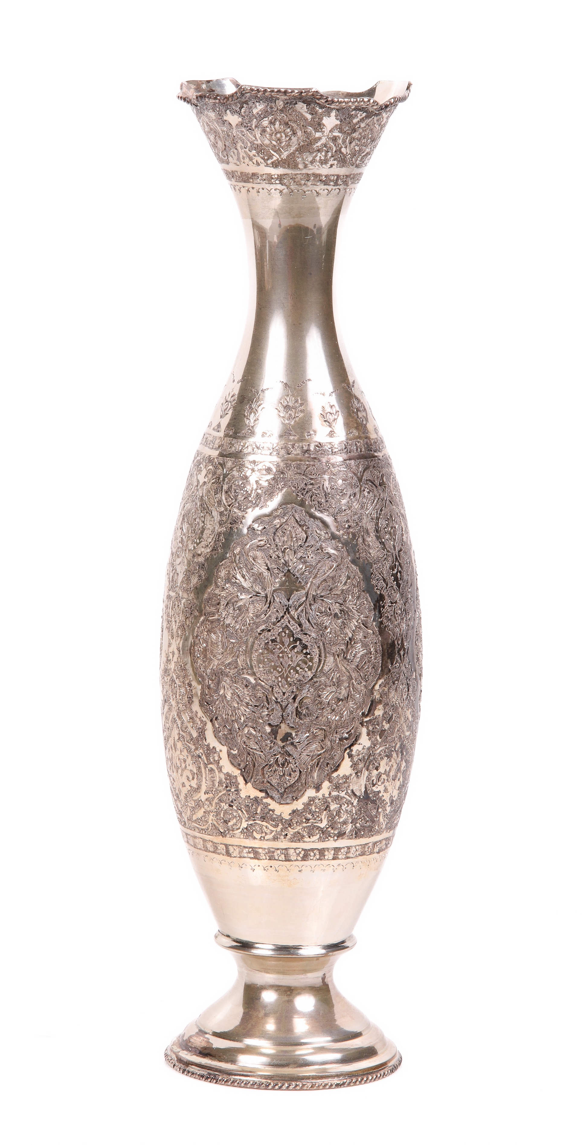 Persian silver vase mid 20th C  3b44d3