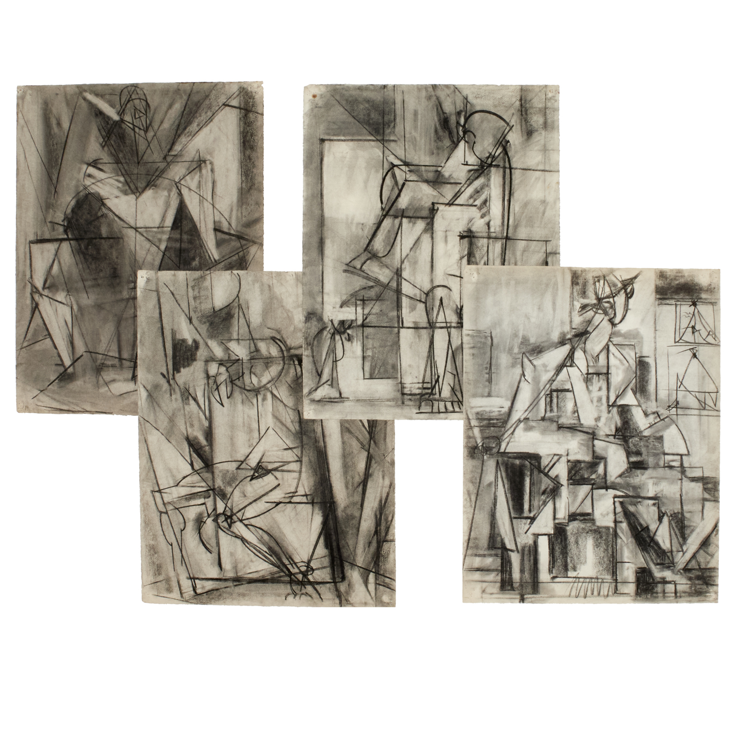 SCHOOL OF HANS HOFMANN, (4) CHARCOAL