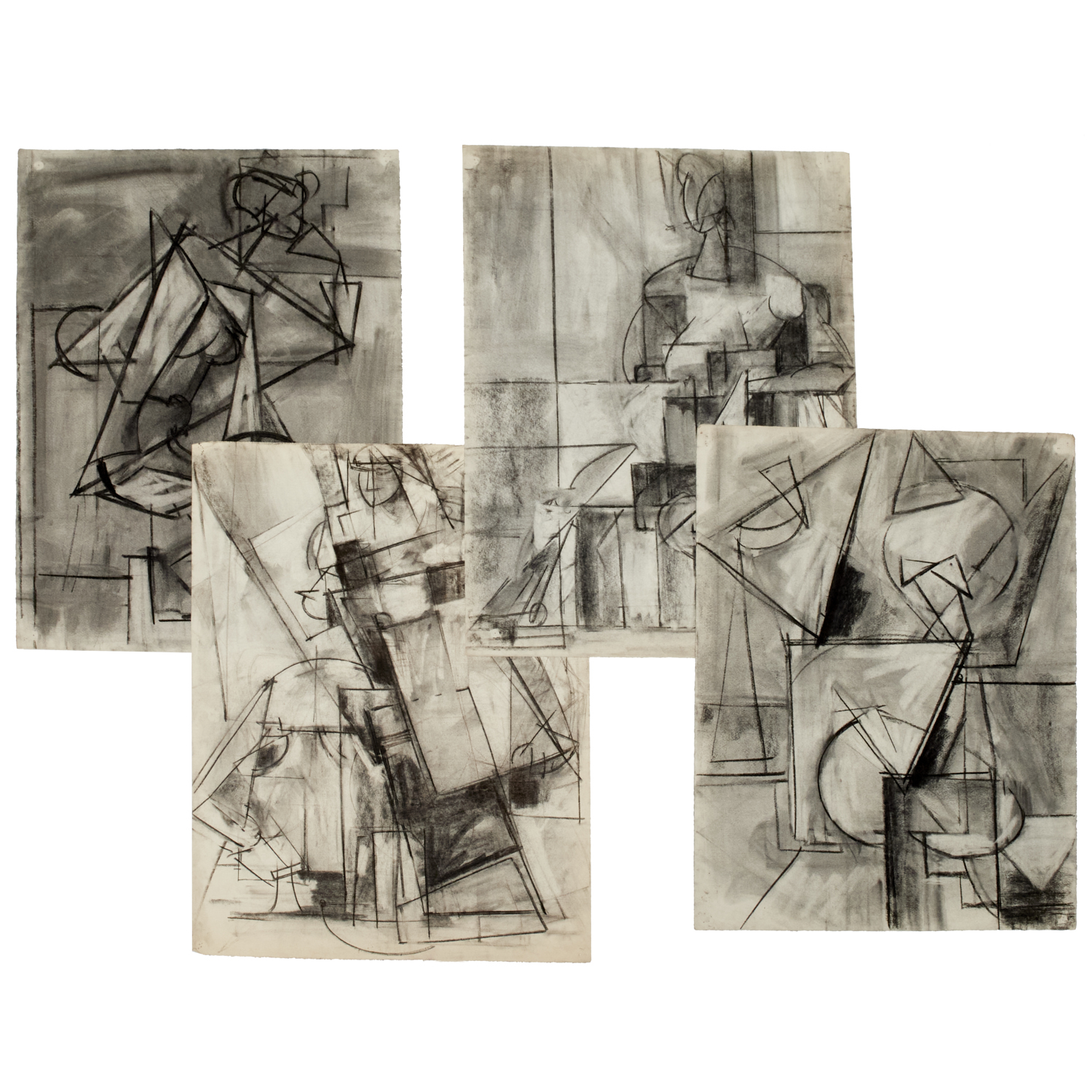 SCHOOL OF HANS HOFMANN, (4) CHARCOAL