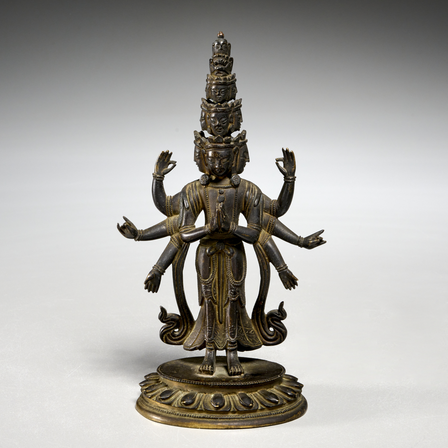 ANTIQUE CHINESE BRONZE AVALOKITESHIVARA