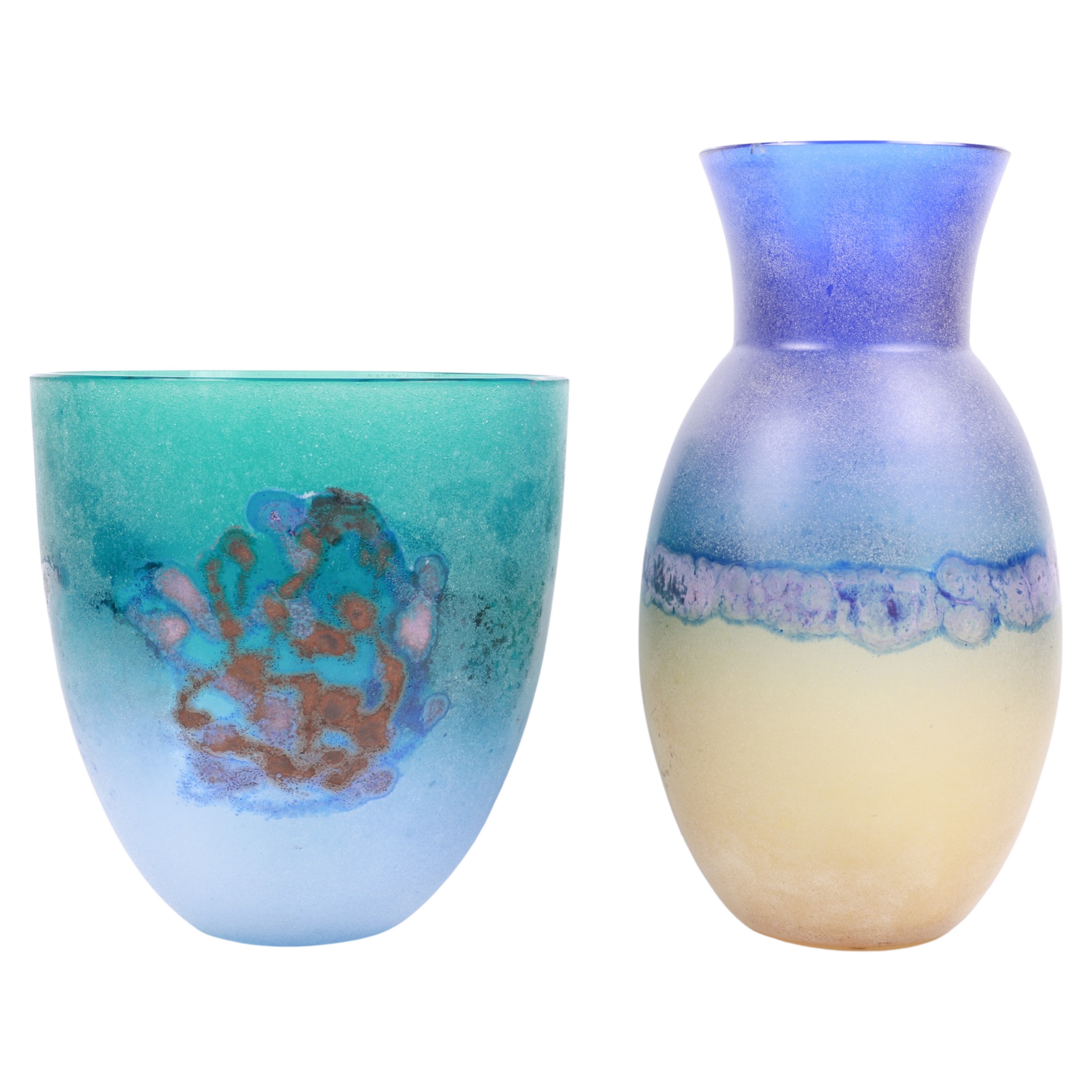 (2) Murano Barbini vases to include