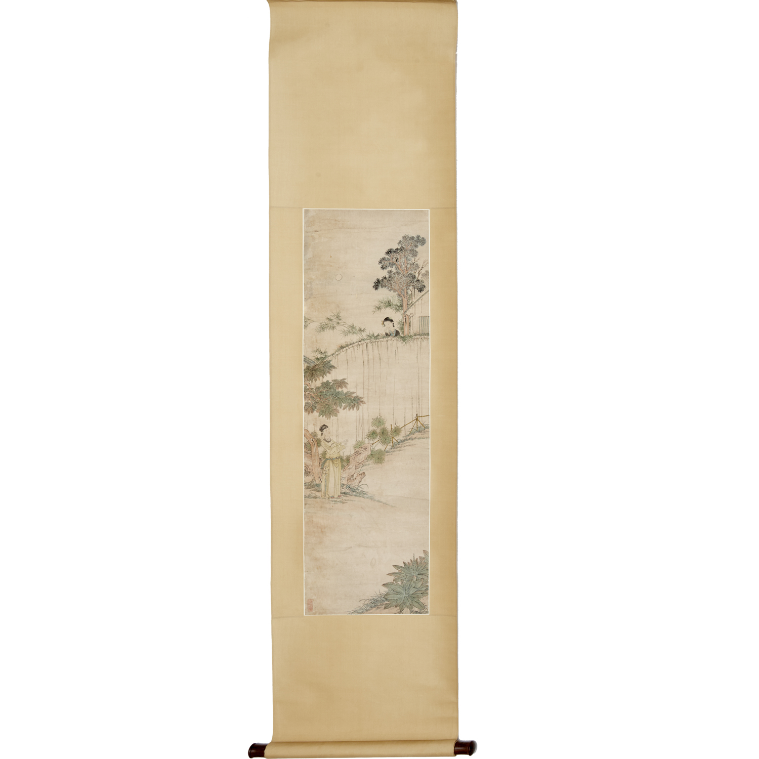CHINESE SCHOOL, PAPER SCROLL PAINTING