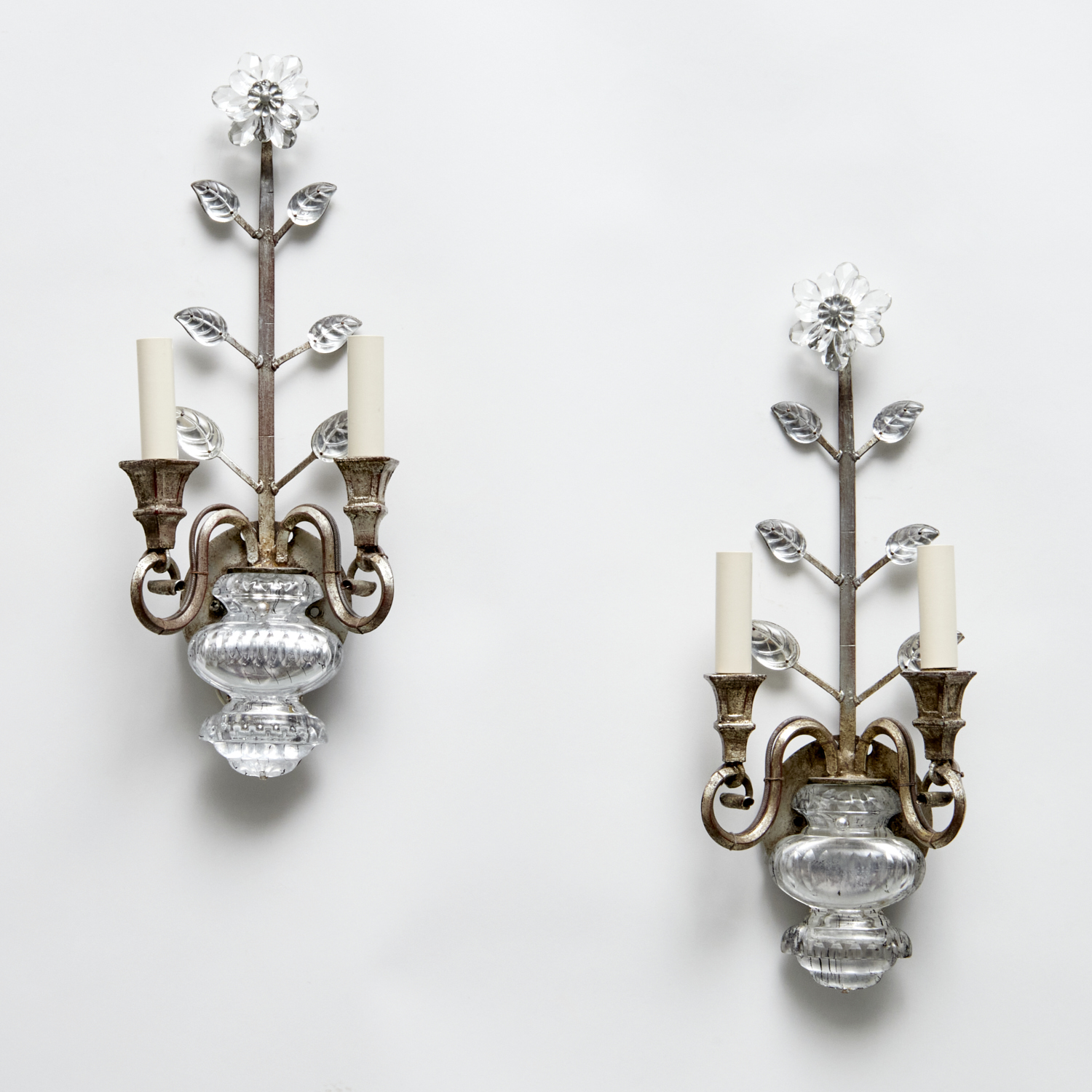 PAIR MAISON BAGUES (STYLE) CRYSTAL