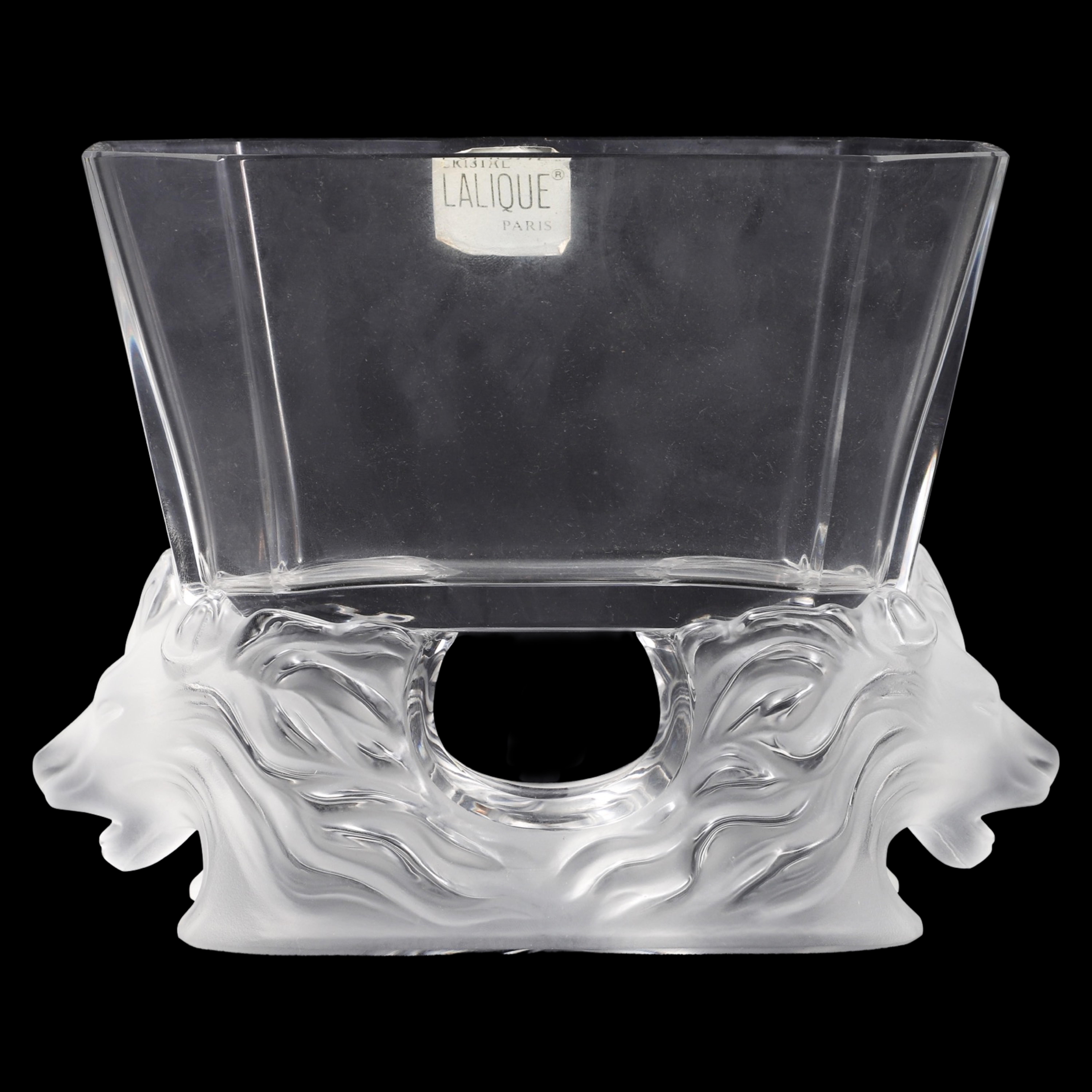 Lalique crystal Venise vase, on