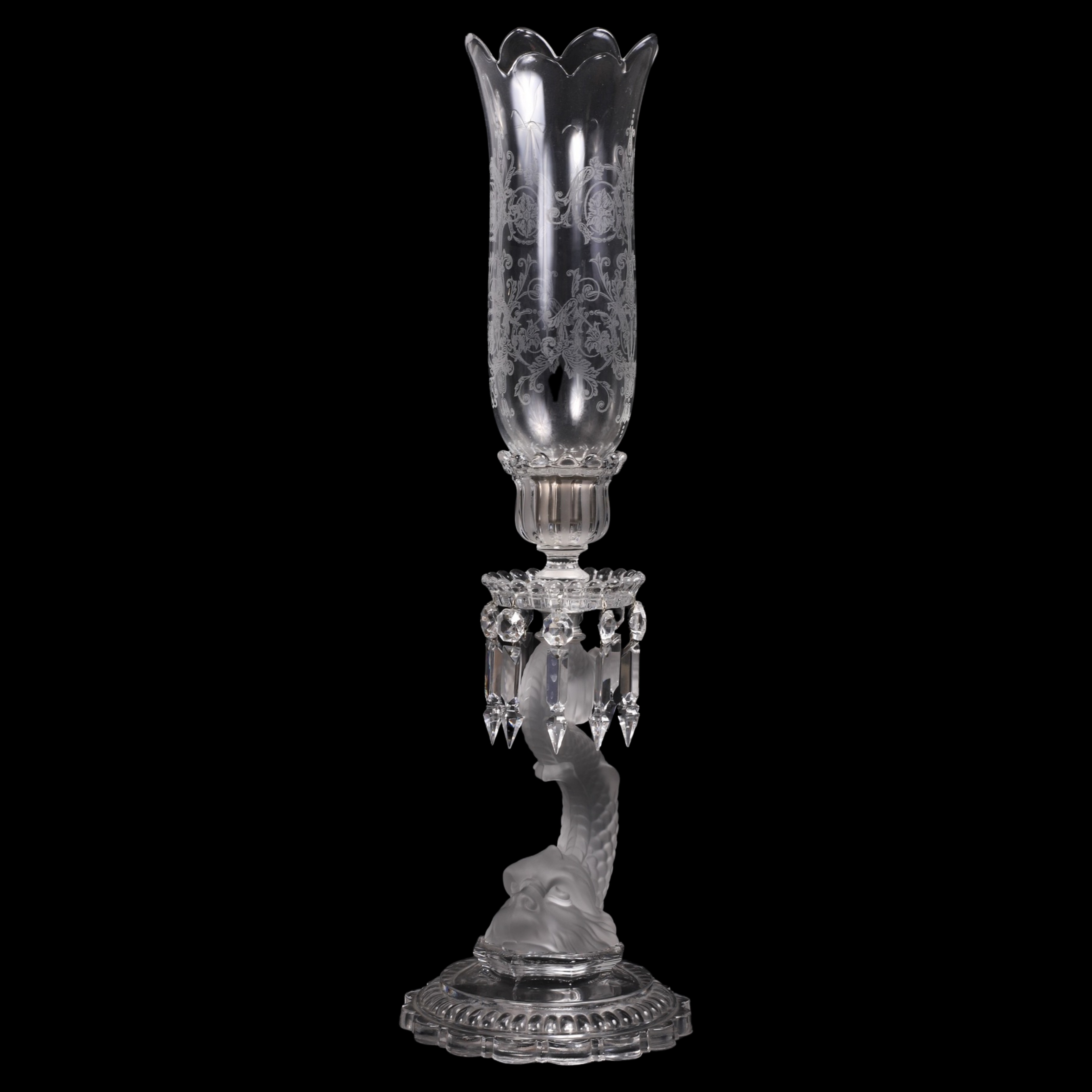 Baccarat 'Dauphin' candlestick,