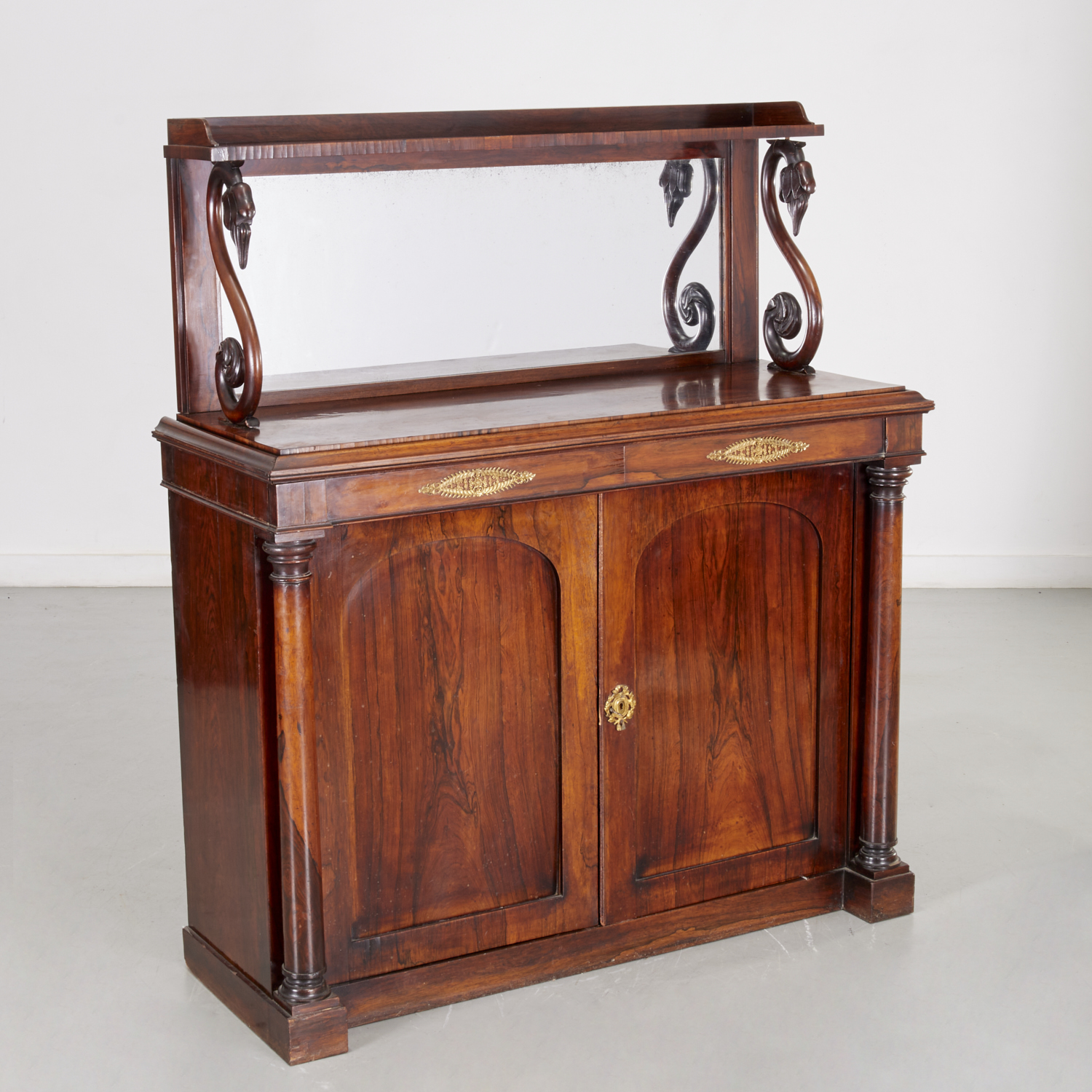 GEORGE IV ROSEWOOD CHIFFONIER CABINET 3b479b