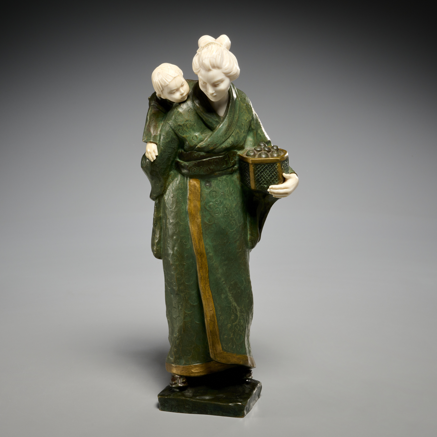 HESTER M. WHITE, PATINATED BRONZE,