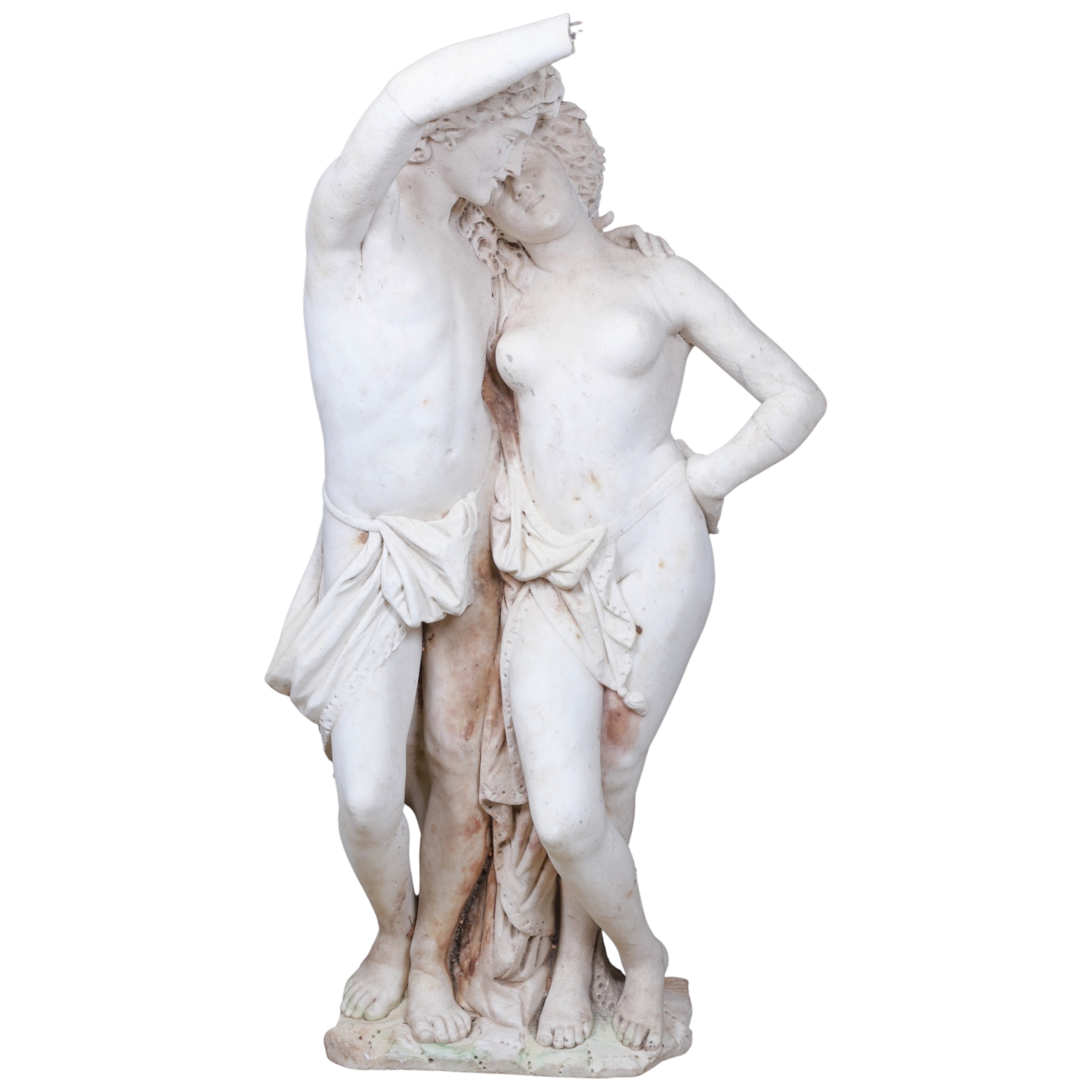 Large Antique Marble Garden Statue 3b482f