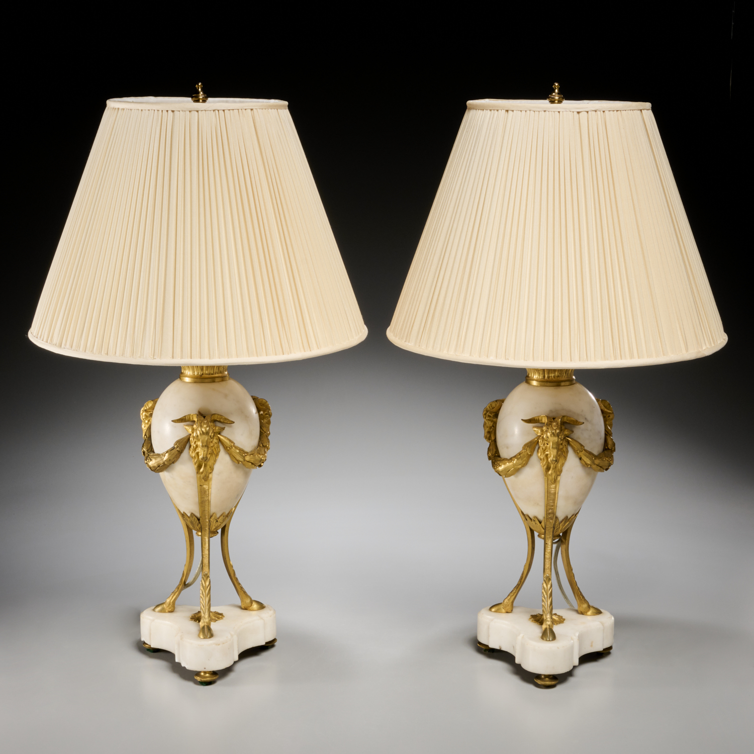 PAIR NAPOLEON III ORMOLU MARBLE 3b483e