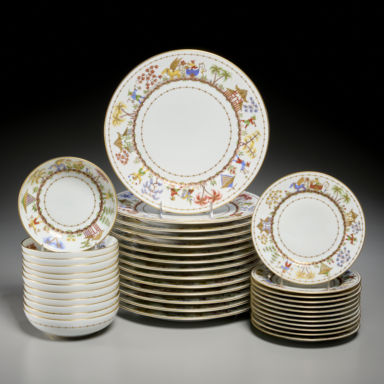 LE TALLEC, PARIS, CIRQUE CHINOIS DINNERWARE