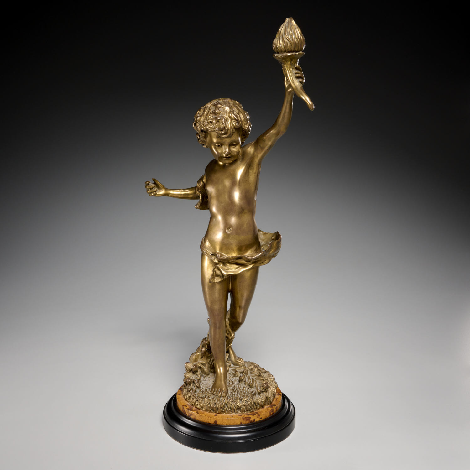 AUGUSTE MOREAU (AFTER), GILT BRONZE