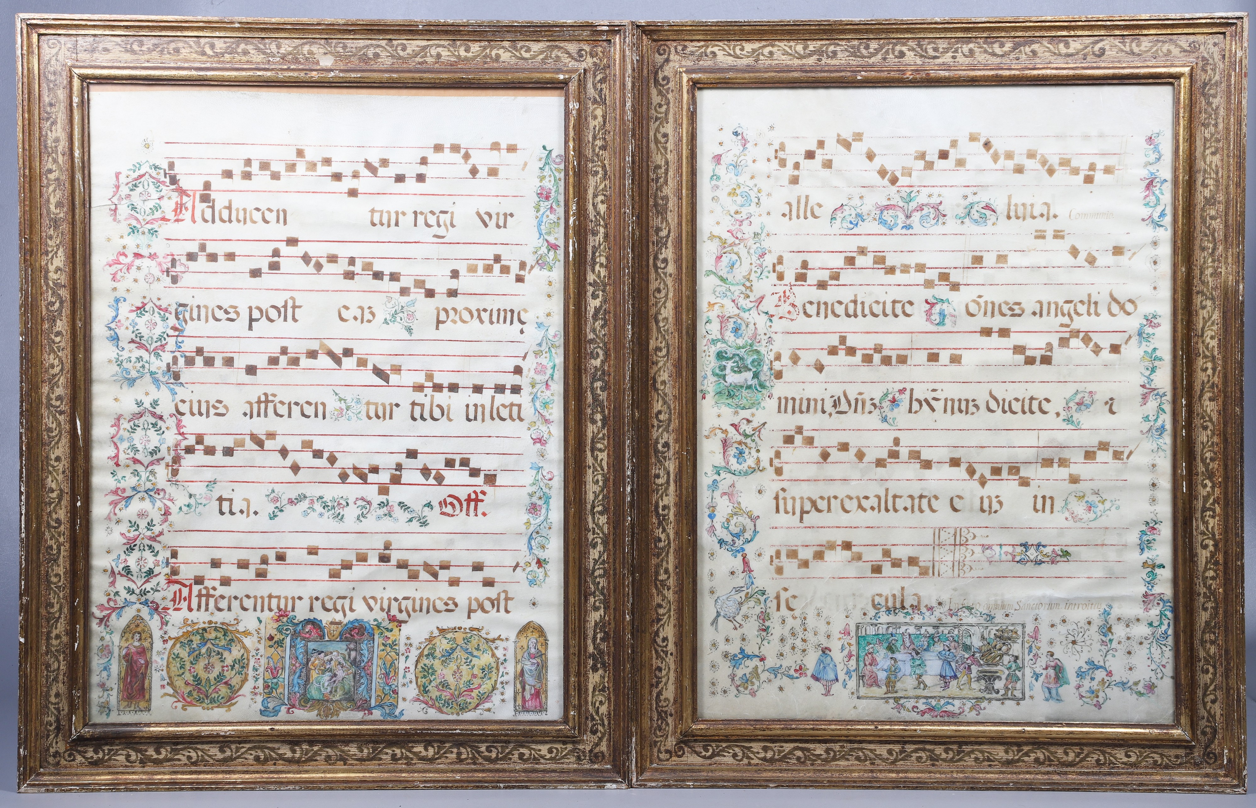 Group of Two Illuminated Manuscript