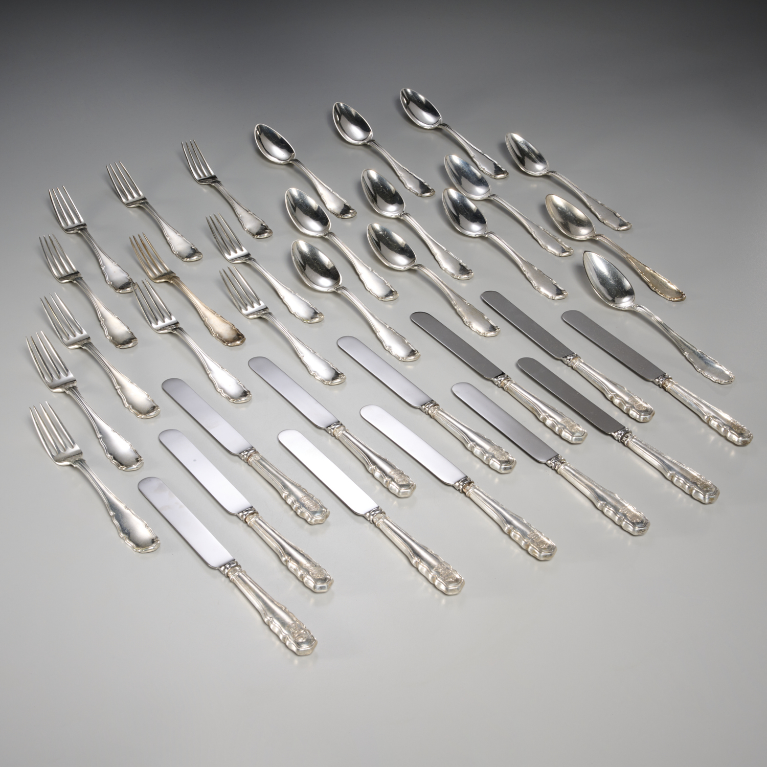 ANTIQUE AUSTRIAN .813 SILVER FLATWARE