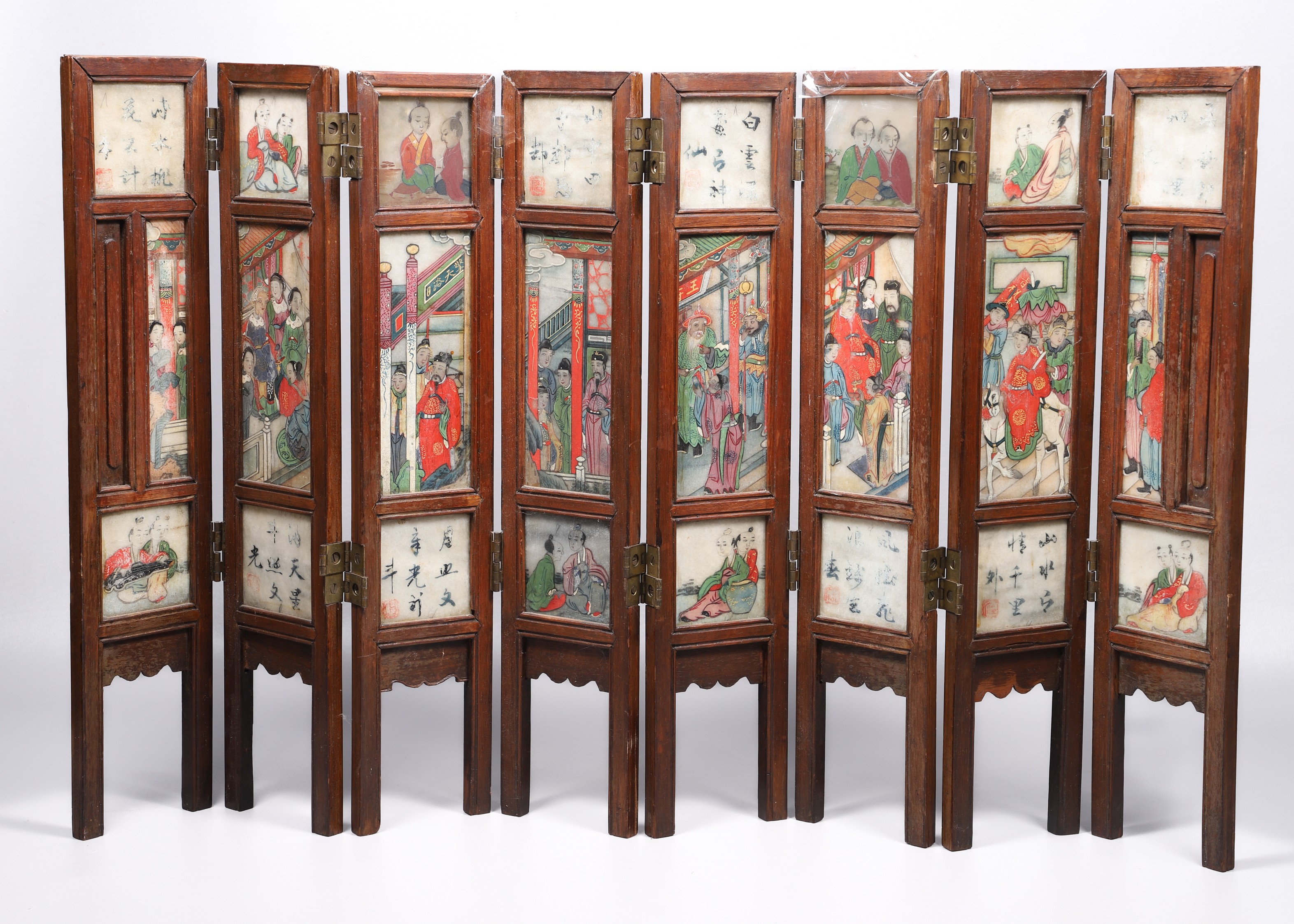 8-Part Chinese screen, each panel