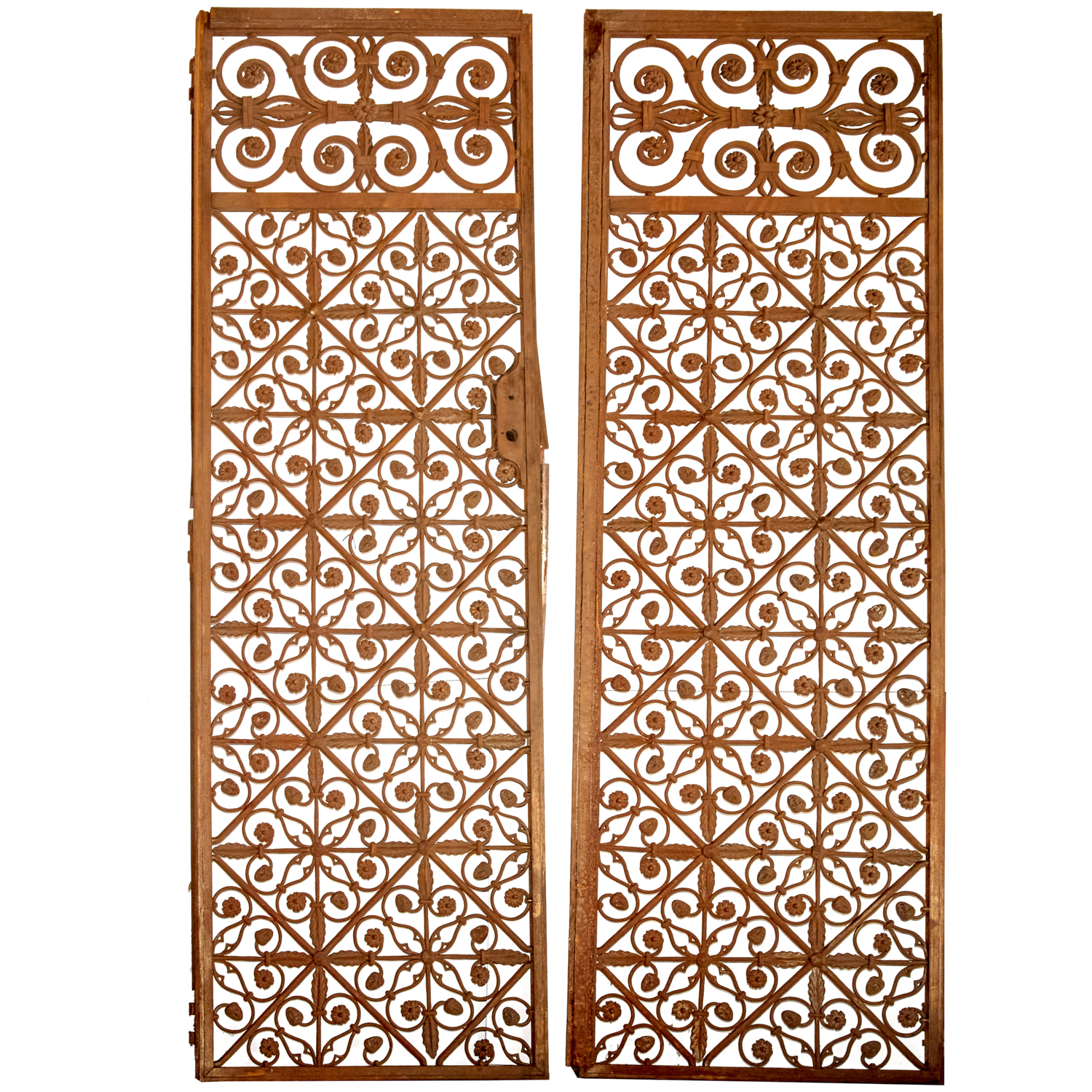 MONUMENTAL WROUGHT CAST IRON GATES  3b4966