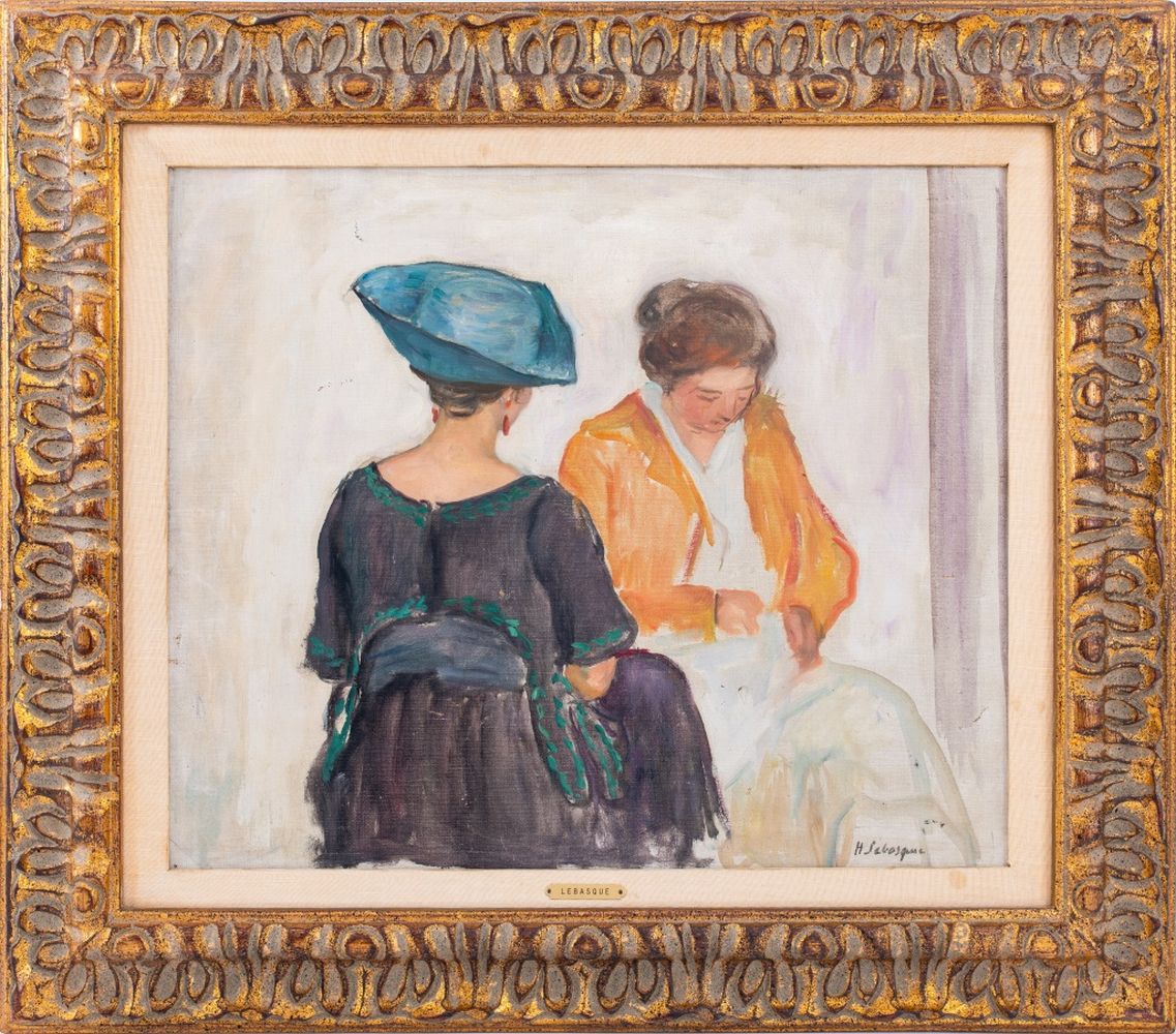 HENRI LEBASQUE "DEUX FEMMES" OIL