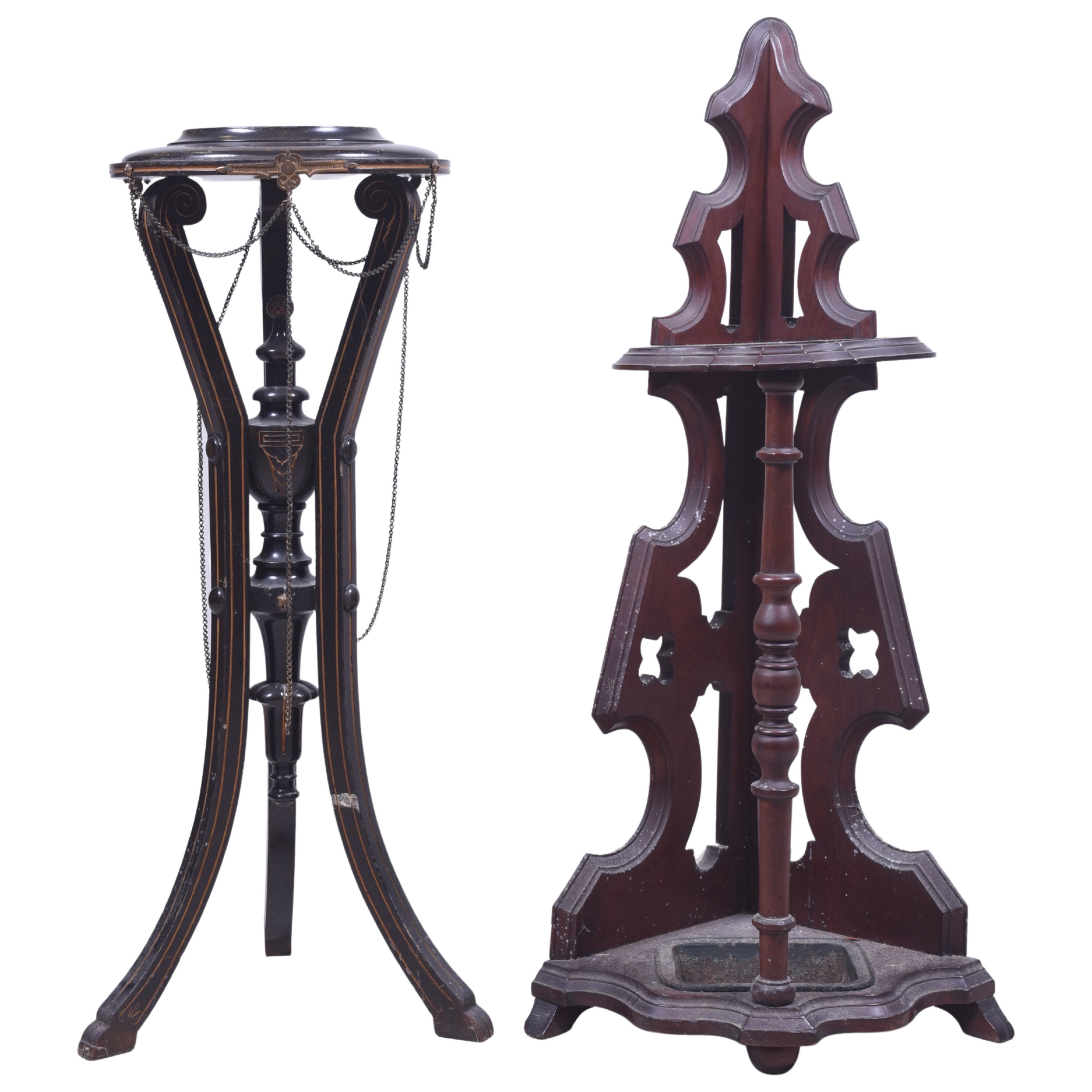 Victorian ebonized pedestal along 3b4a53