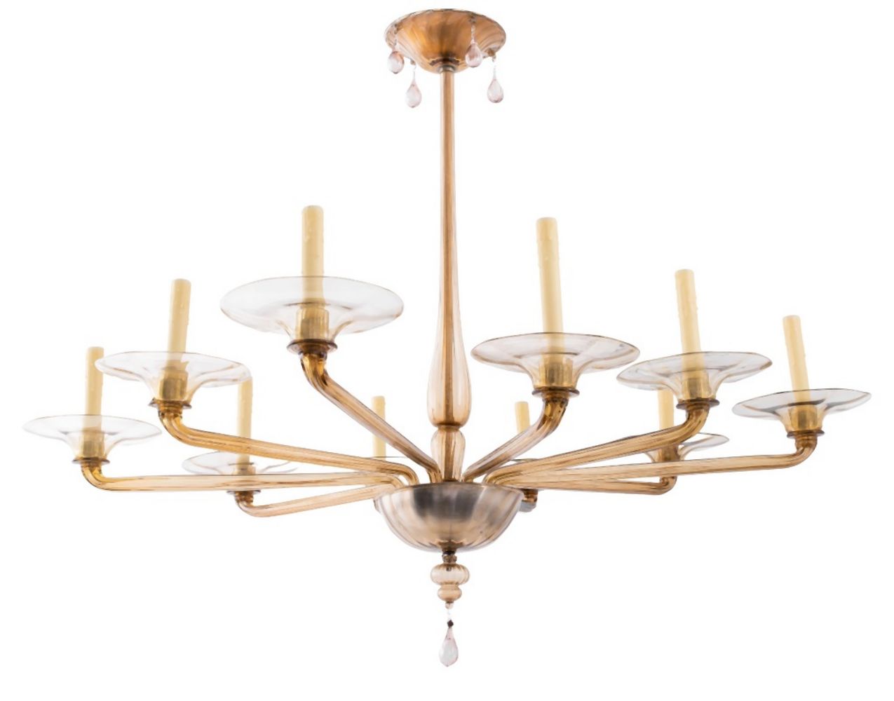 VERONESE ITALIAN MURANO GLASS CHANDELIER 3b4a54