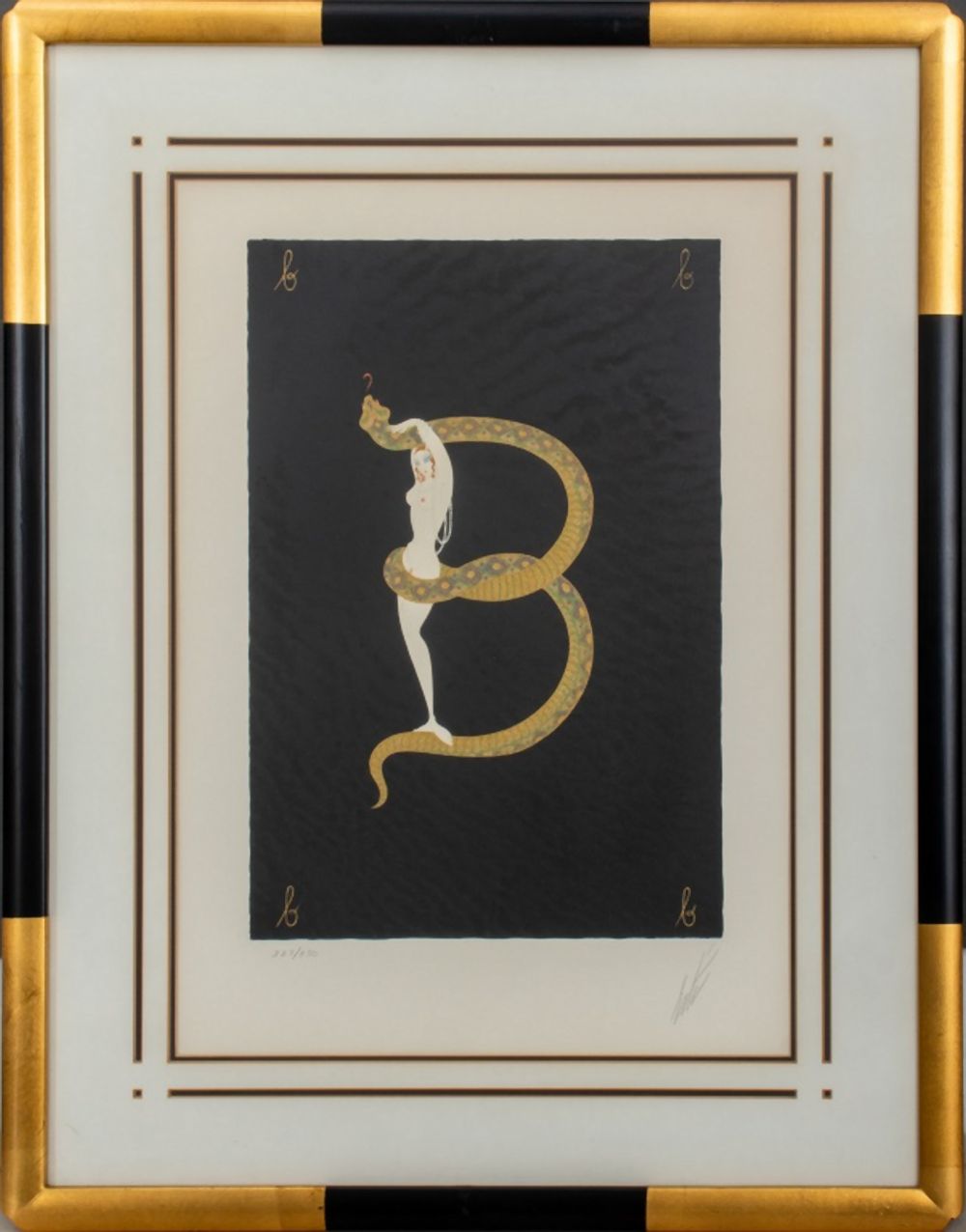 ERTE "LETTER B" BEAUTY & BOA SERIGRAPH