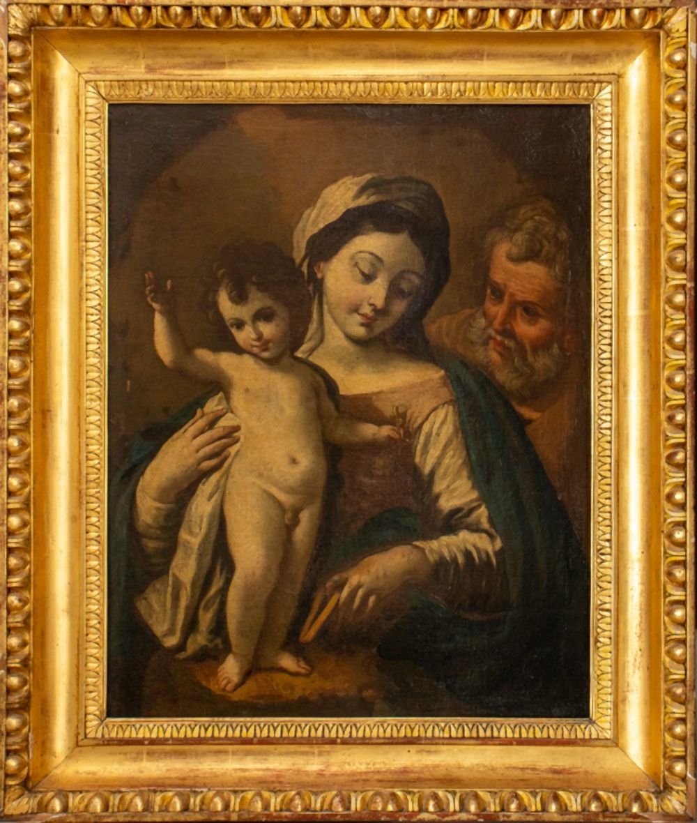 ANTIQUE OLD MASTER MADONNA & CHILD OIL