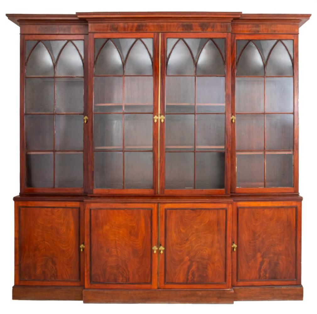 GEORGE III MAHOGANY BREAKFRONT