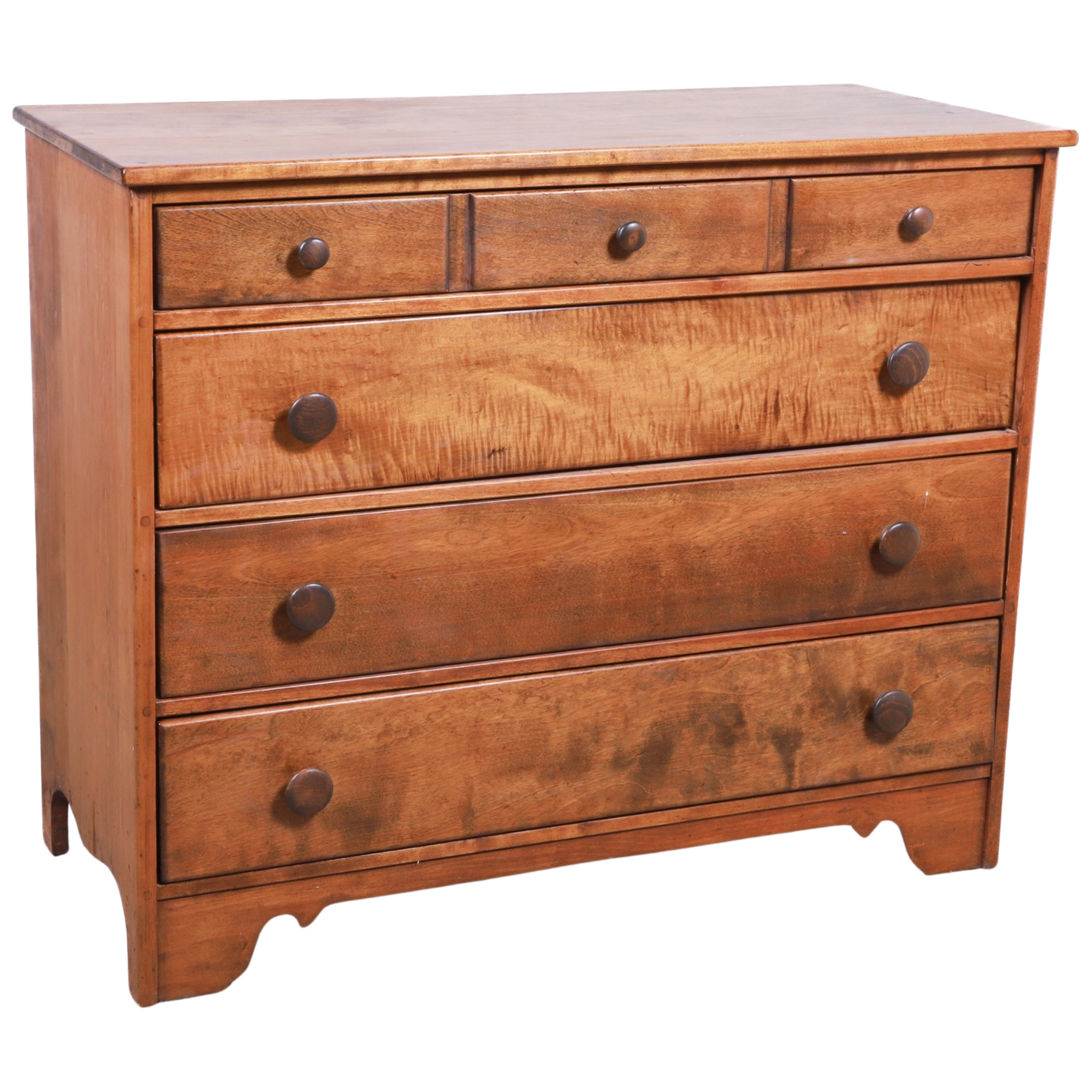 Maple 4-drawer chest, 35"h x 41-1/2"w
